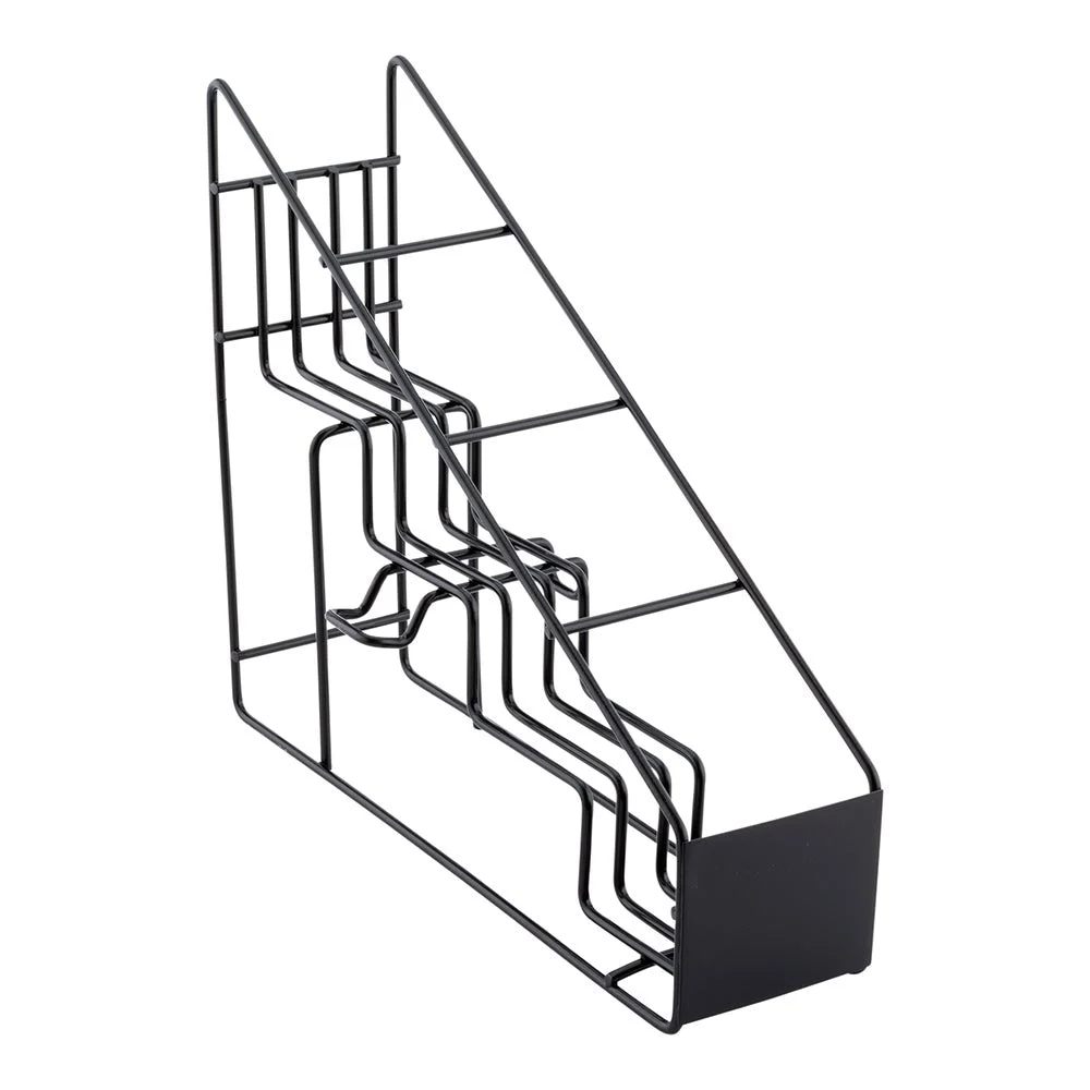 Rack, Bottle, 4-Tier, Black, Iron, 17 x 4.25 x 13 Inch,1 - 1 EACH