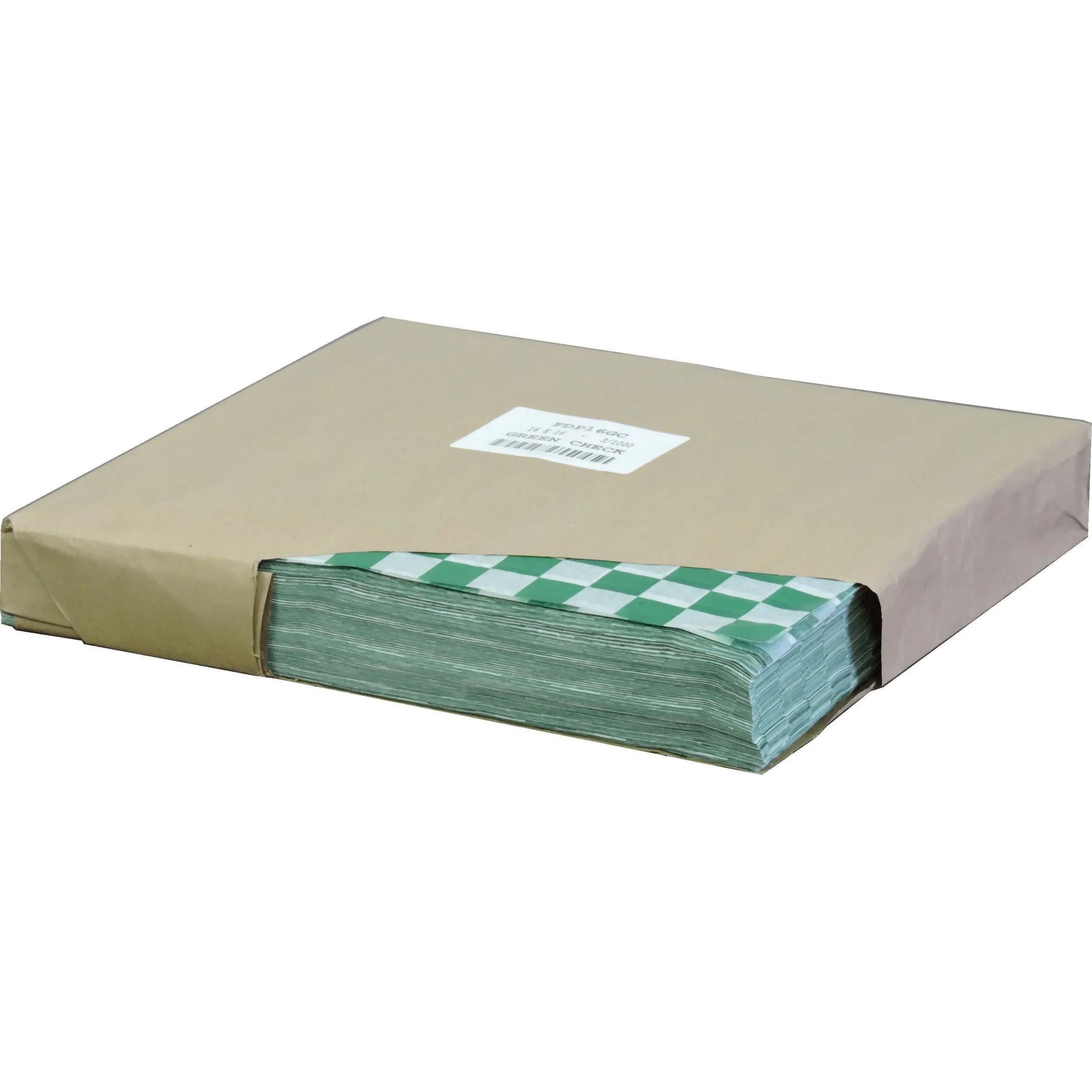 Wraps, Deli, 16 x 16 Inch, Green Checker,3 - 1000 COUNT
