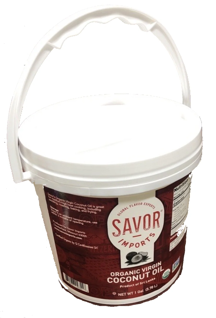 Oil, Coconut, Extra Virgin,2 - 1 GALLON