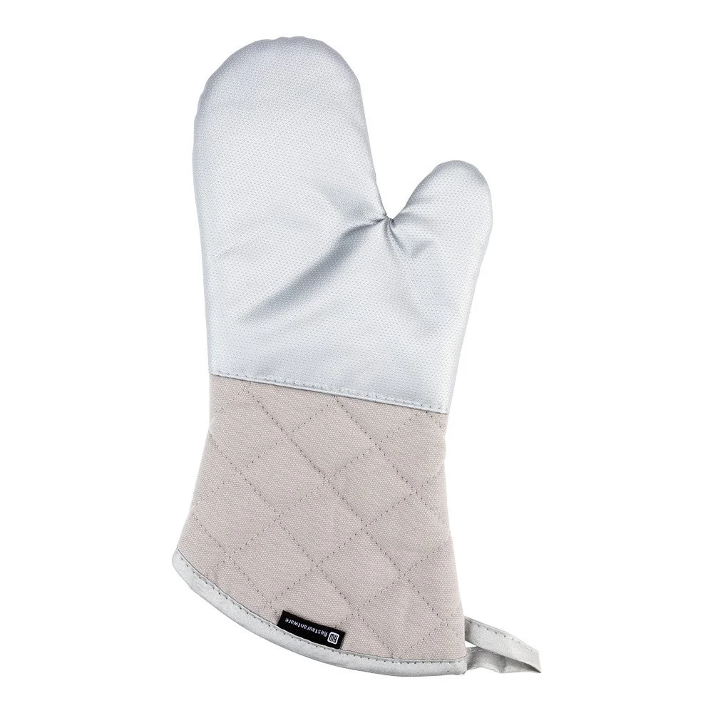 Oven Mitt, Non-Slip, 15 Inch, Professional Grade, Silver, Cotton, with Fiberglass Coating, 15 Linear Inch,1 - 1 EACH