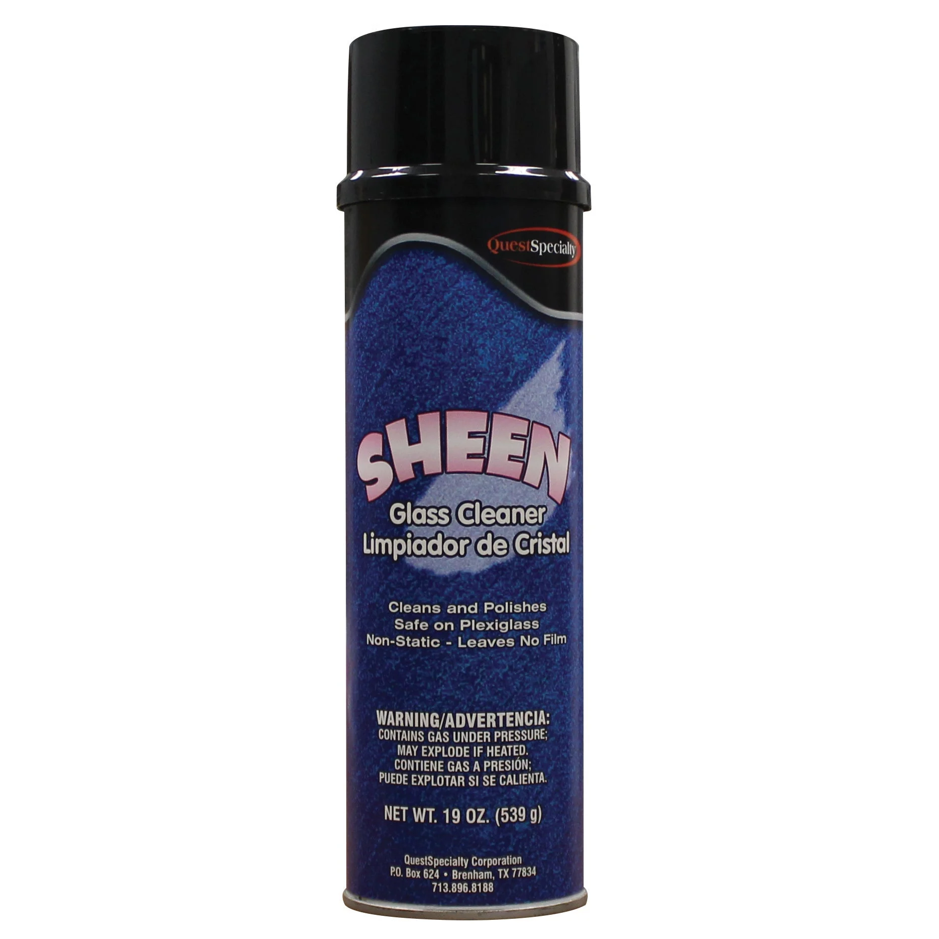 Cleaner, Glass, Ready-to-Use, Aerosol,12 - 19 OUNCE