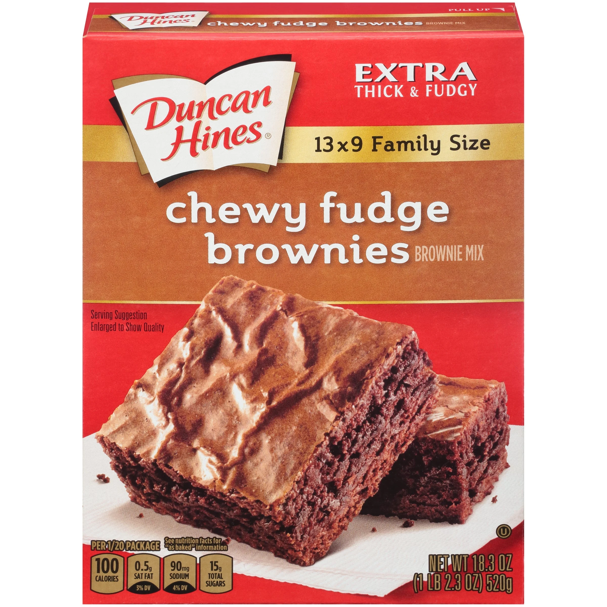 Mix, Brownie, Chewy, Fudge,12 - 18.3 OUNCE