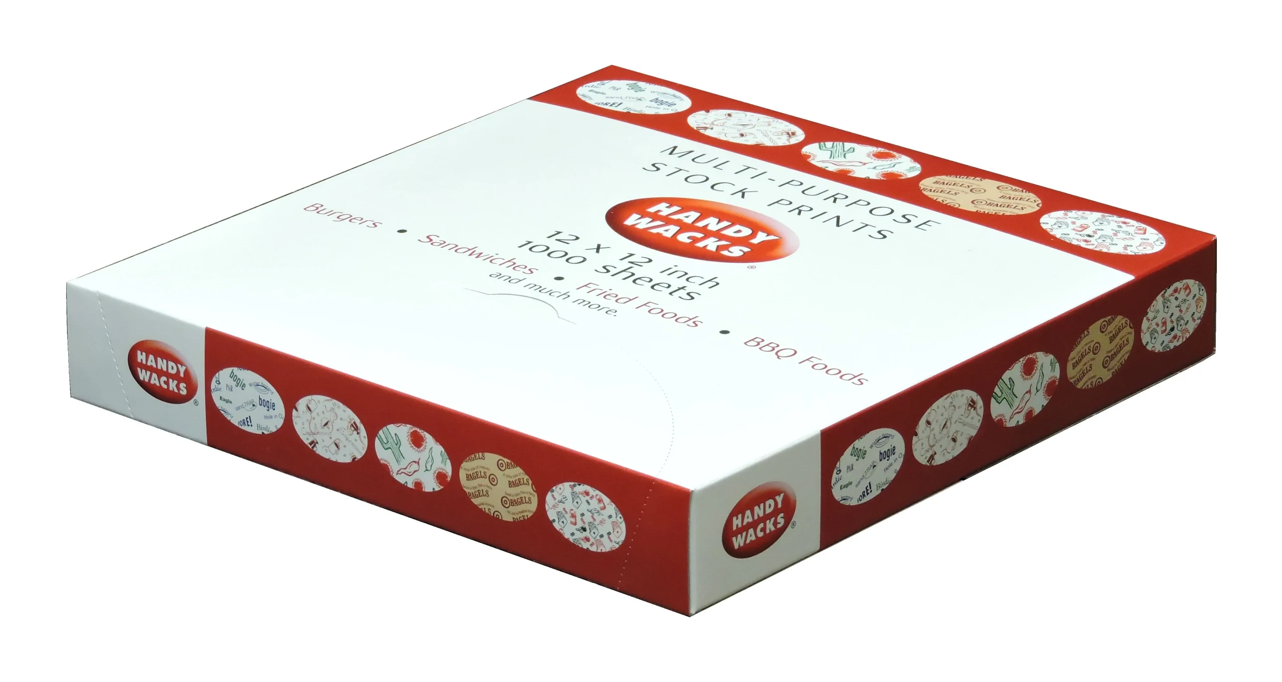 Wraps, Deli, 12 x 12 Inch, Seafood Design, Flat,6 - 1000 COUNT