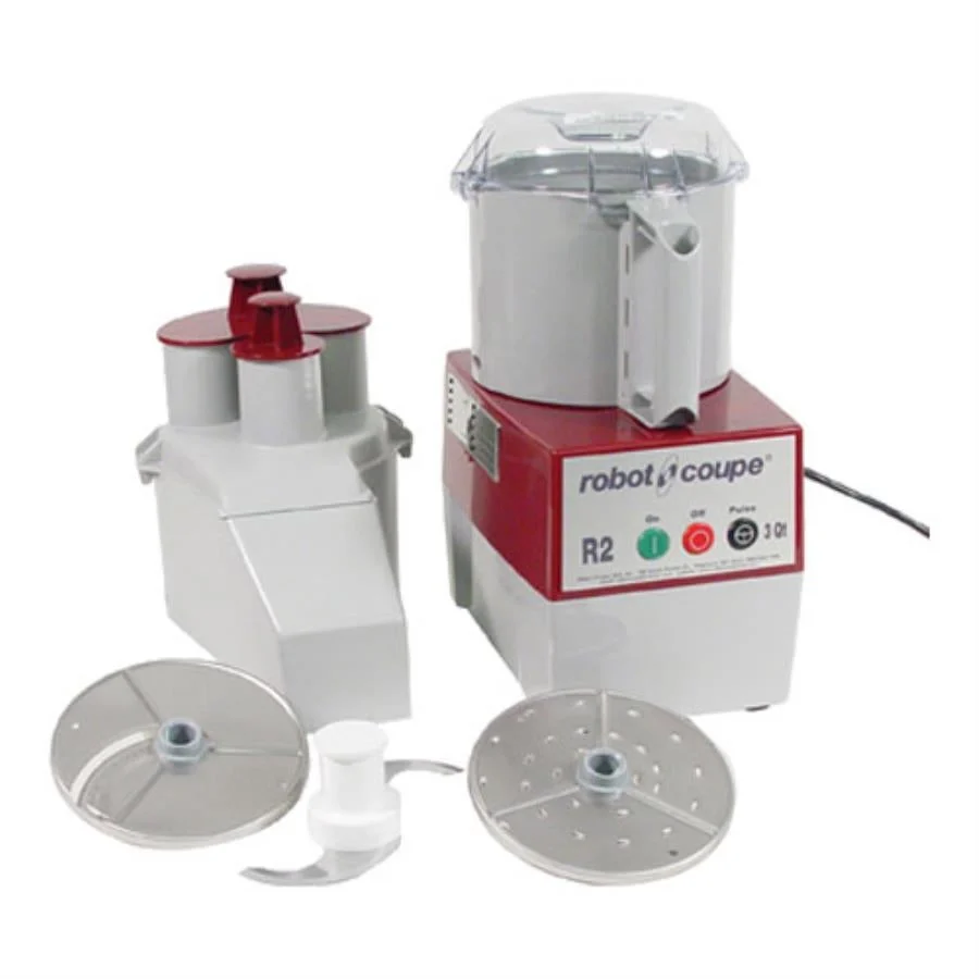 Processor, Food, 3 Quart, Continuous Feed, Translucent/Gray/Red, Polycarbonate & Metal, 120 Volt, with S Blade/2 Millimeter Grating Disc/4 Millimeter Slicing Disc,1 - 1 EACH