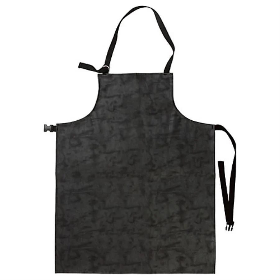 Apron, Waterproof, Charcoal, 33.5 x 26 Inch, Vinyl, With Adjustable Buckle On Neck Strap,1 - 1 EACH