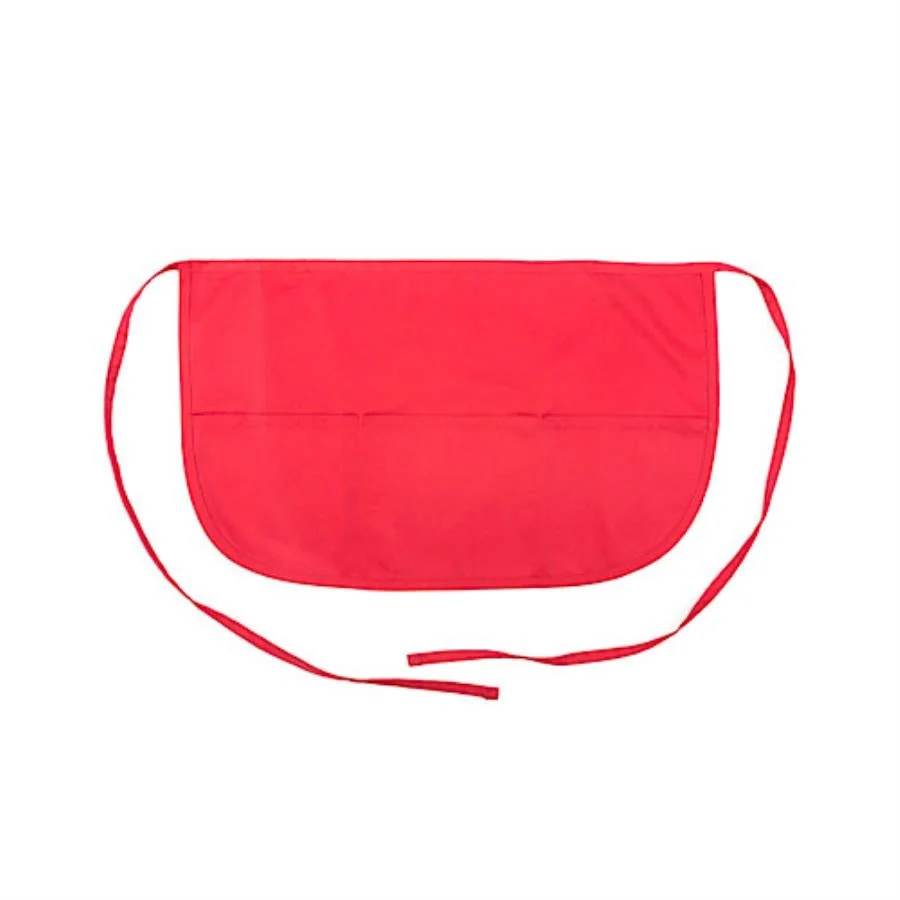 Apron, Waist, 3-Pocket, Red, 13 x 22 Inch, Rounded,1 - 1 EACH