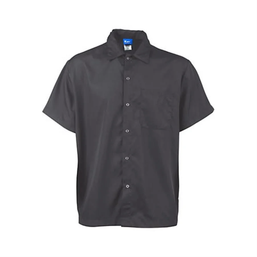 Shirt, Cook, Super Lightweight, Unisex, Slate, 2XL, 100% Spun-Polyester, With Snap Front Closure,1 - 1 EACH