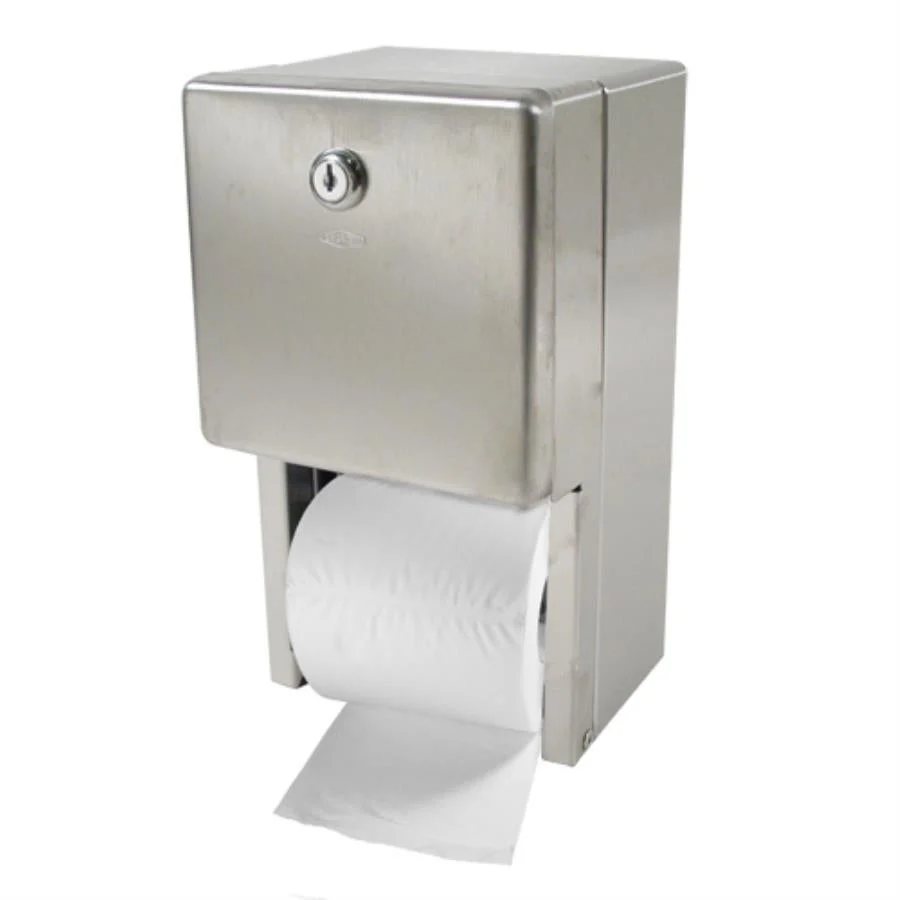 Dispenser, Toilet Tissue, 2-Roll, Stainless Steel, 6.0625 x 11 x 5.9375 Inch,1 - 1 EACH
