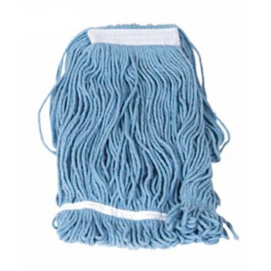 Head, Mop, Looped-End, Narrow White Band, 32 Ounce, Blue,1 - 1 EACH