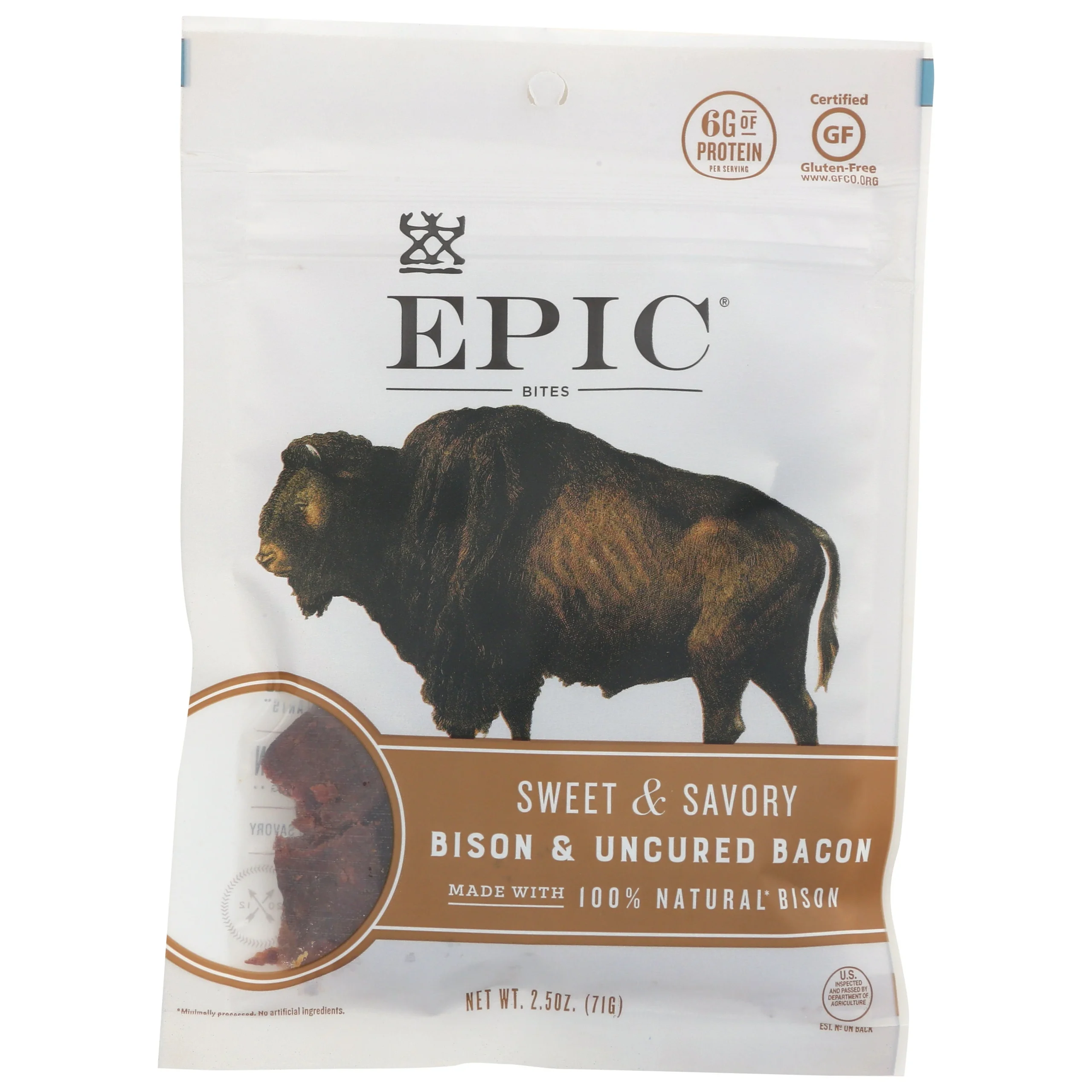 Jerky, Bison & Uncured Bacon, Sweet & Savory,8 - 2.5 OUNCE