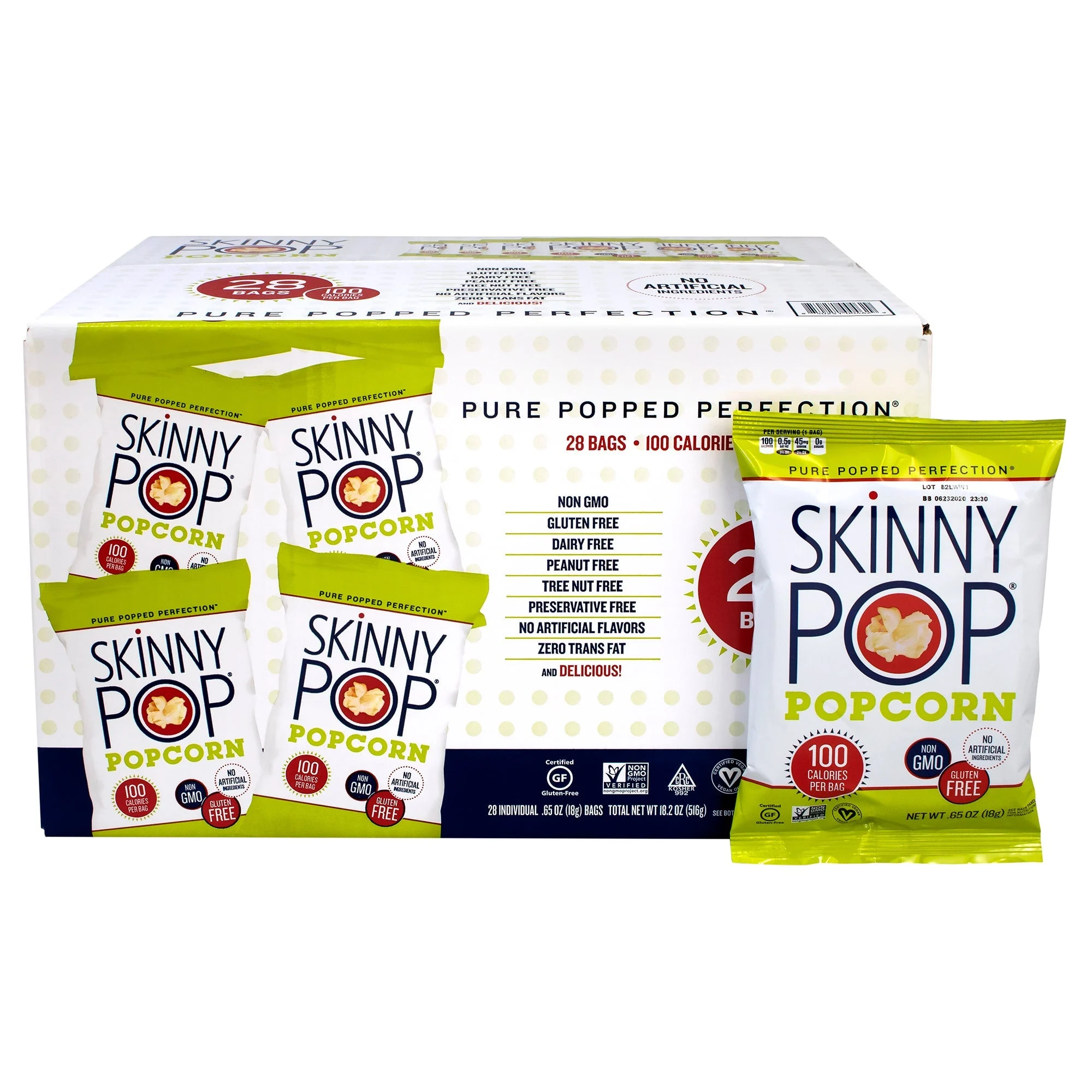 Popcorn, Ready to Eat, Original, Single-Serve,28 - 0.65 OUNCE