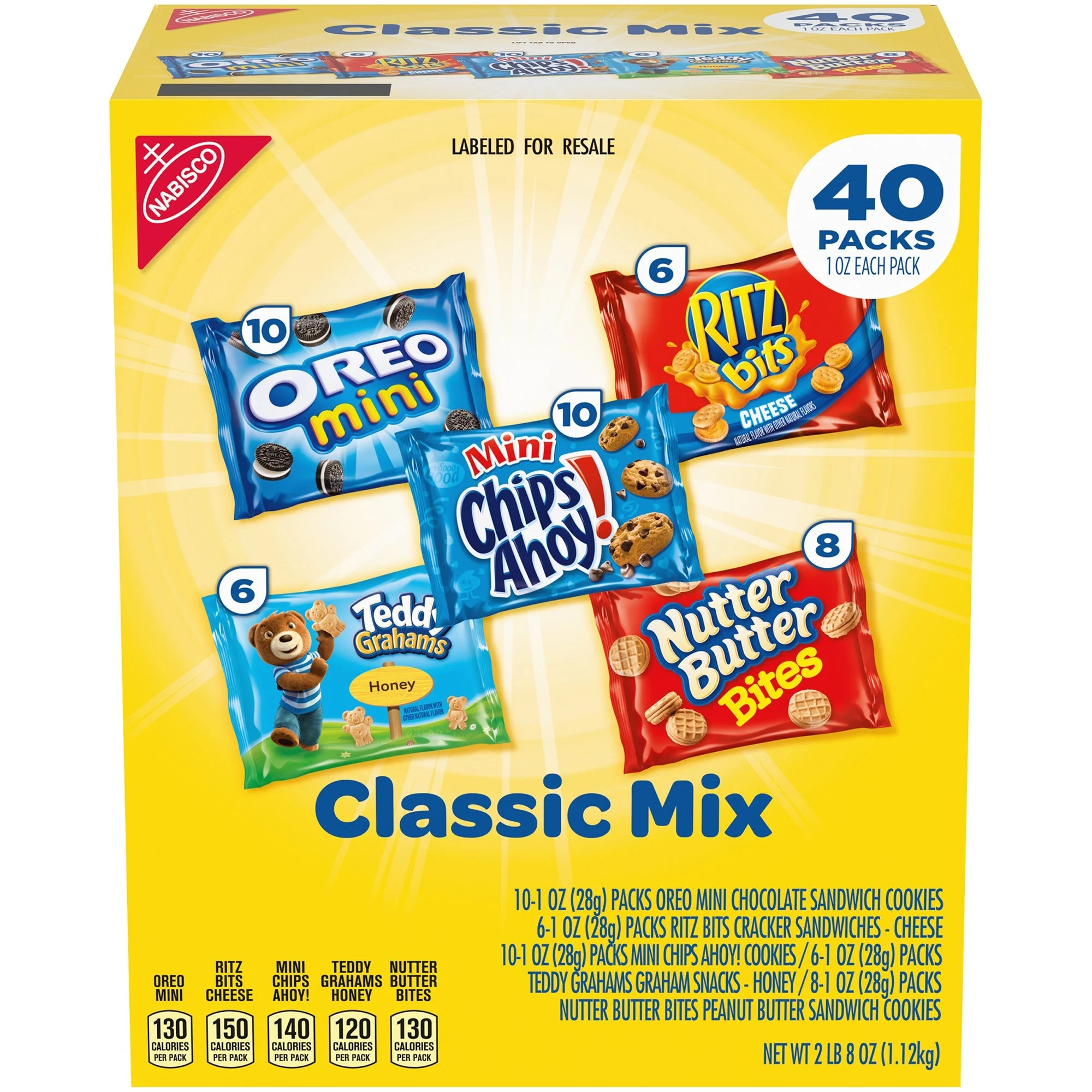 Snacks, Cookie & Cracker, Assorted, Single-Serve,40 - 1 EACH
