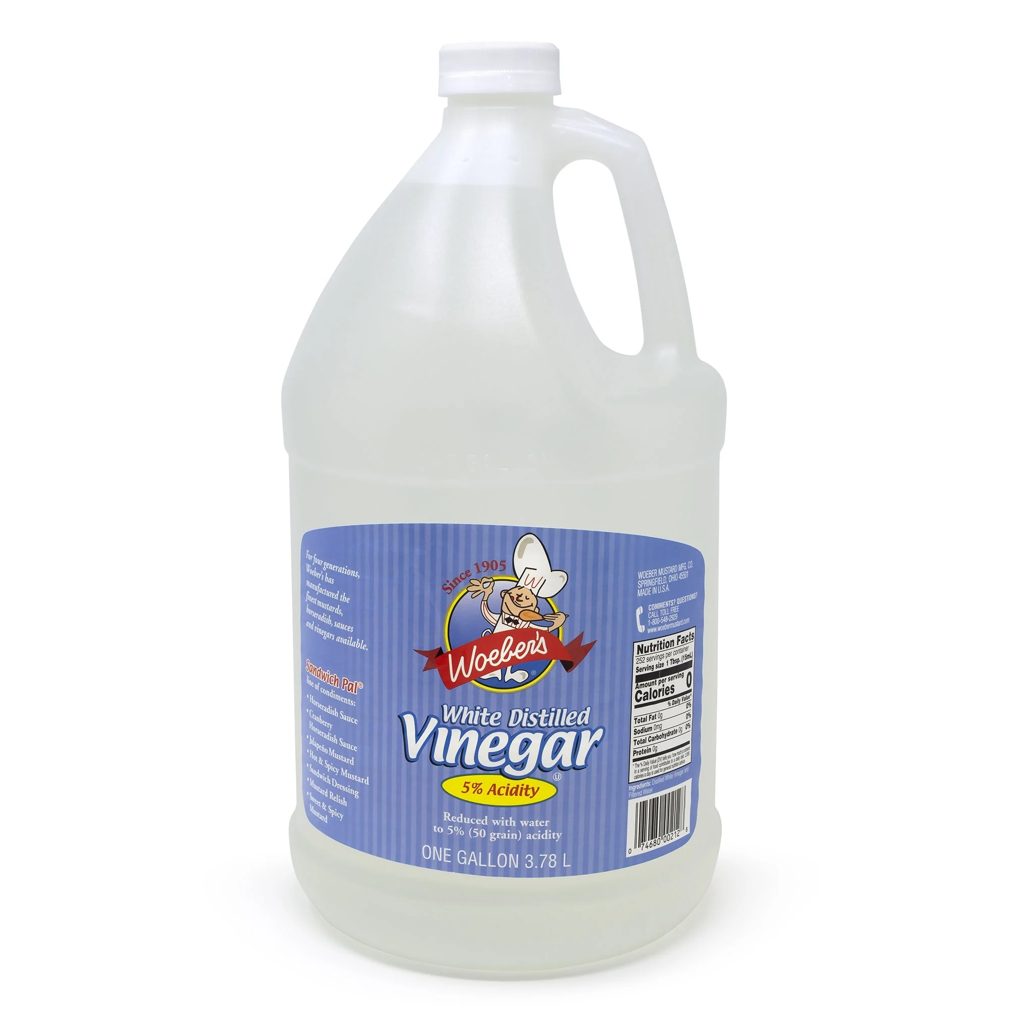 Vinegar, Distilled White, 5%,1 - 1 GALLON