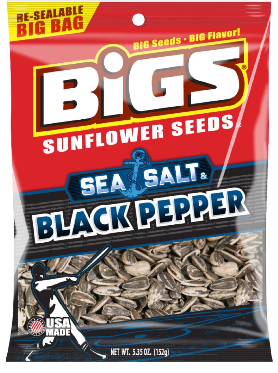 Seeds, Sunflower, Sea Salt & Black Pepper, Resealable Bag, 5.35 Ounce,12 - 1 COUNT