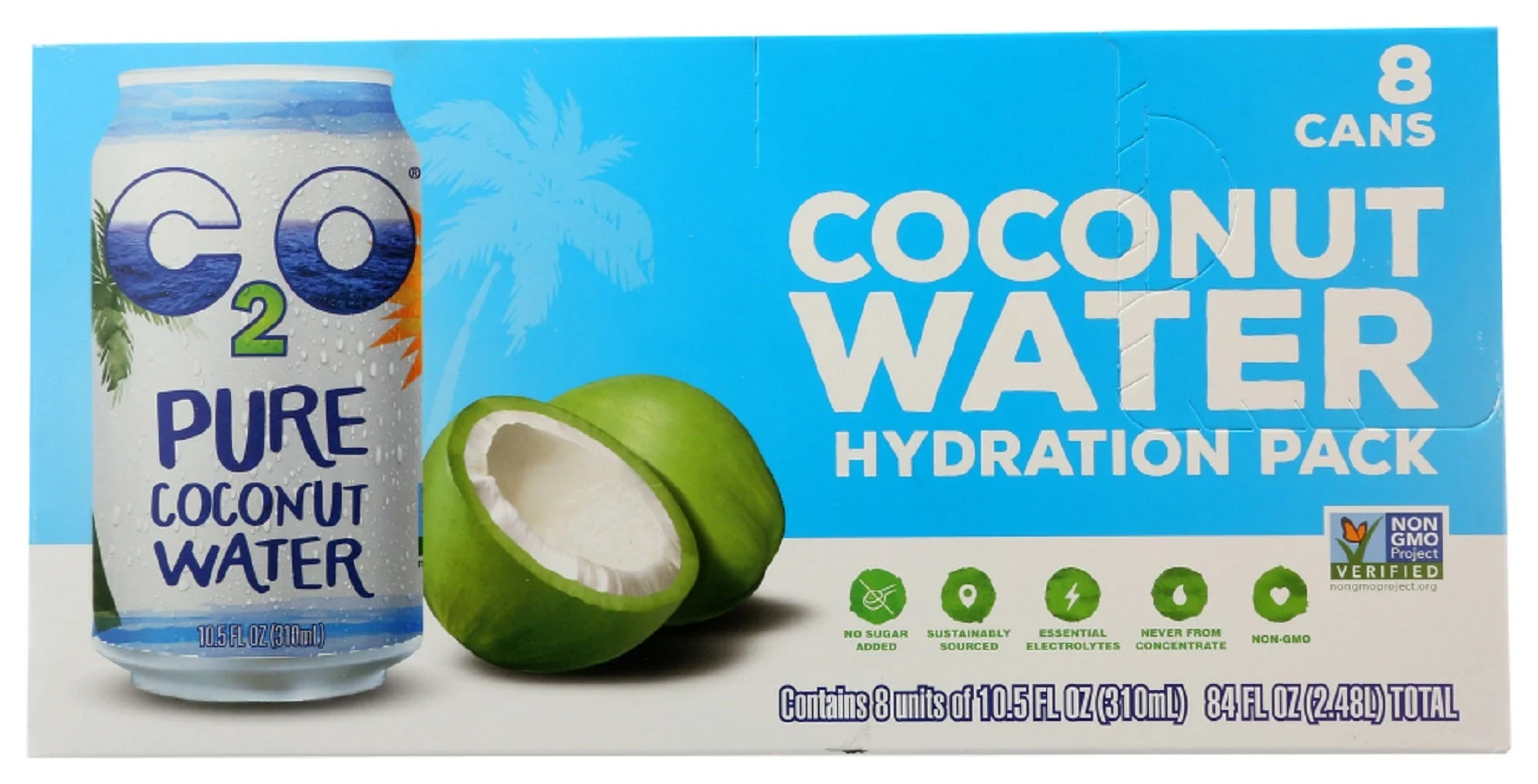 Water, Coconut, Single-Serve, Shelf-Stable, 10.5 Fluid Ounce,3 - 8 COUNT