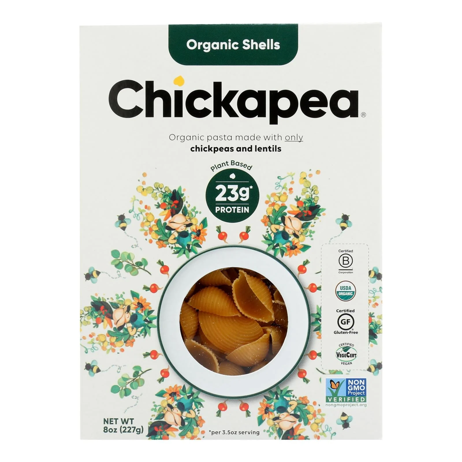 Pasta, Shells, Chickpea & Lentil,6 - 8 OUNCE