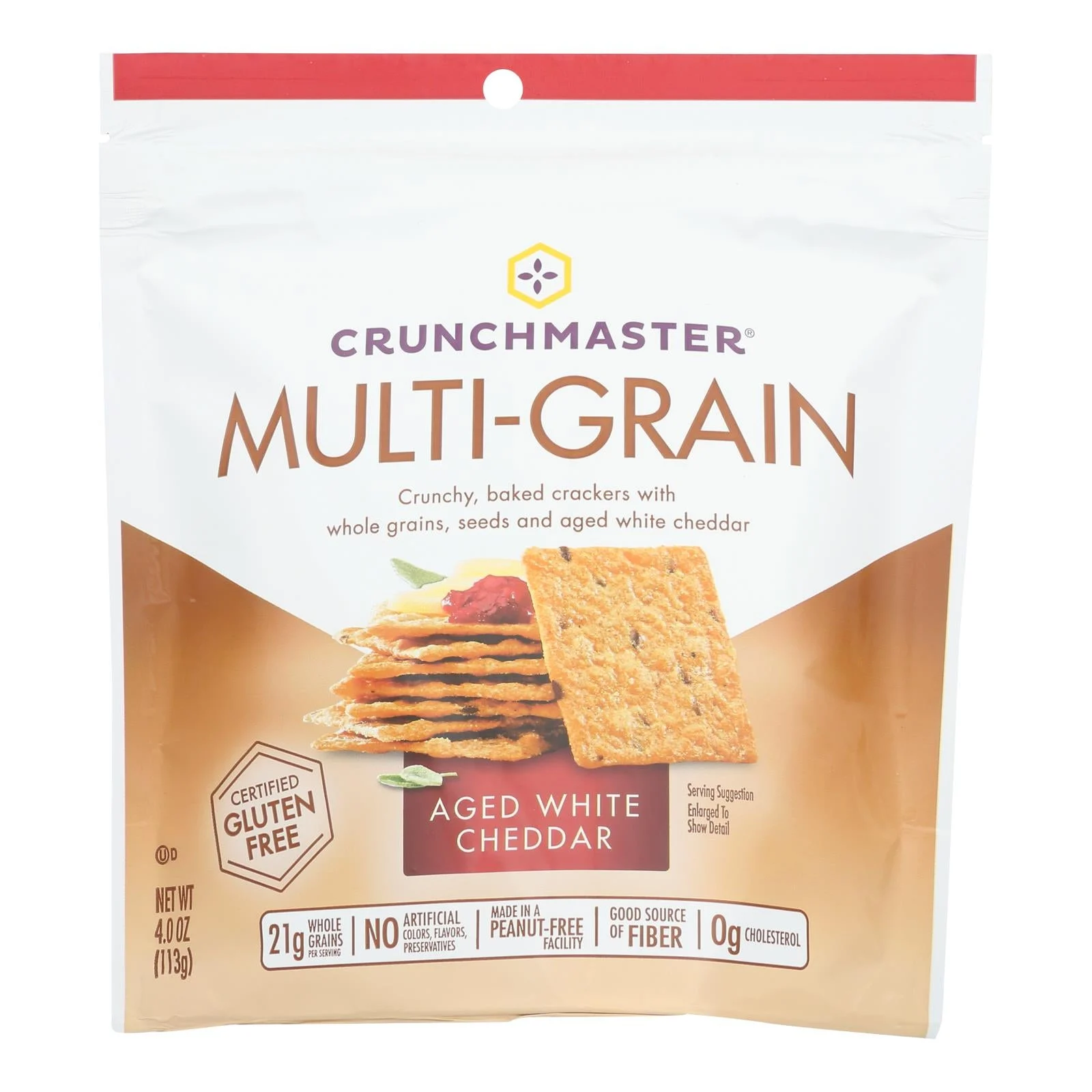 Crackers, Multi Grain, Aged White Cheddar,12 - 4 OUNCE