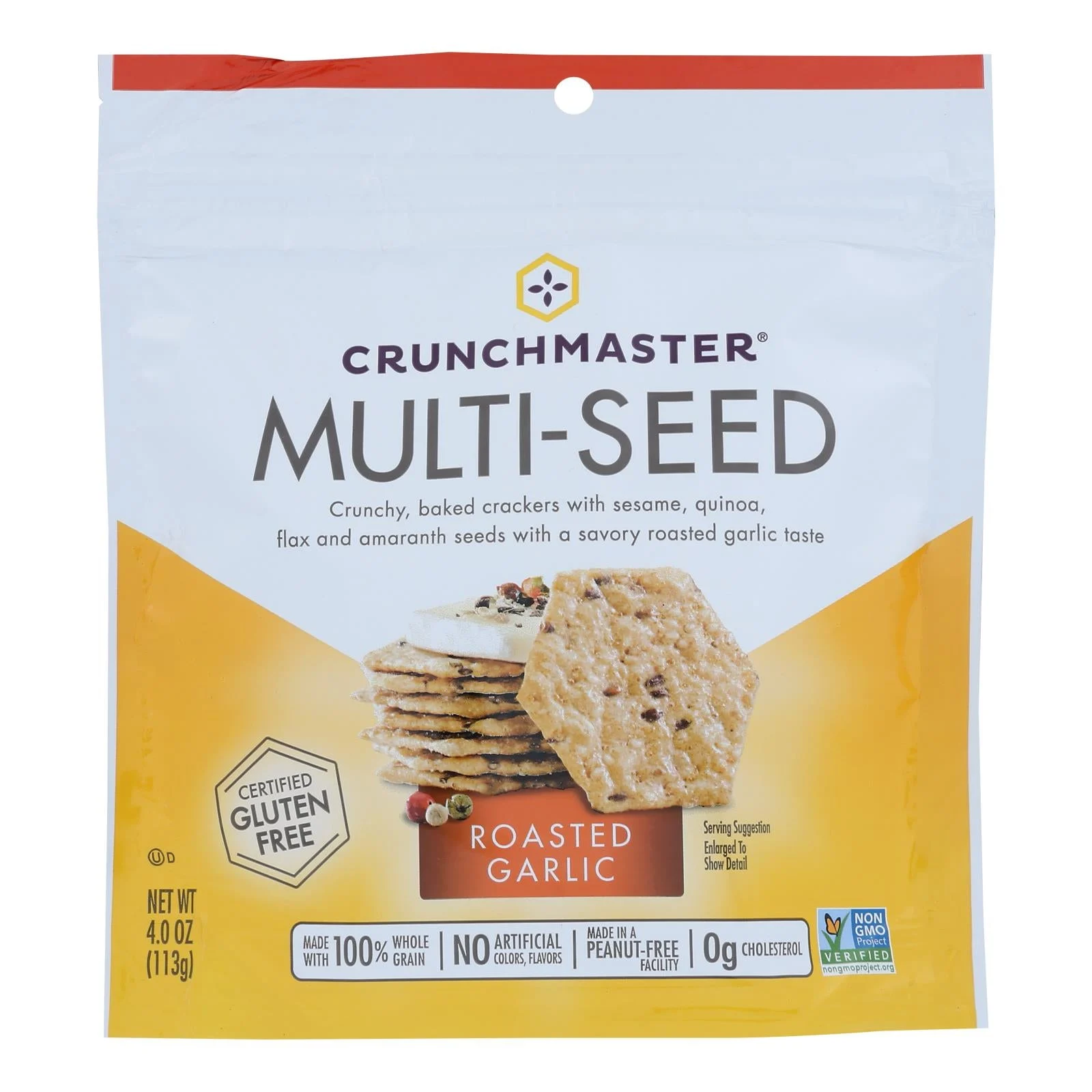 Crackers, Multiseed, Roasted Garlic,12 - 4 OUNCE