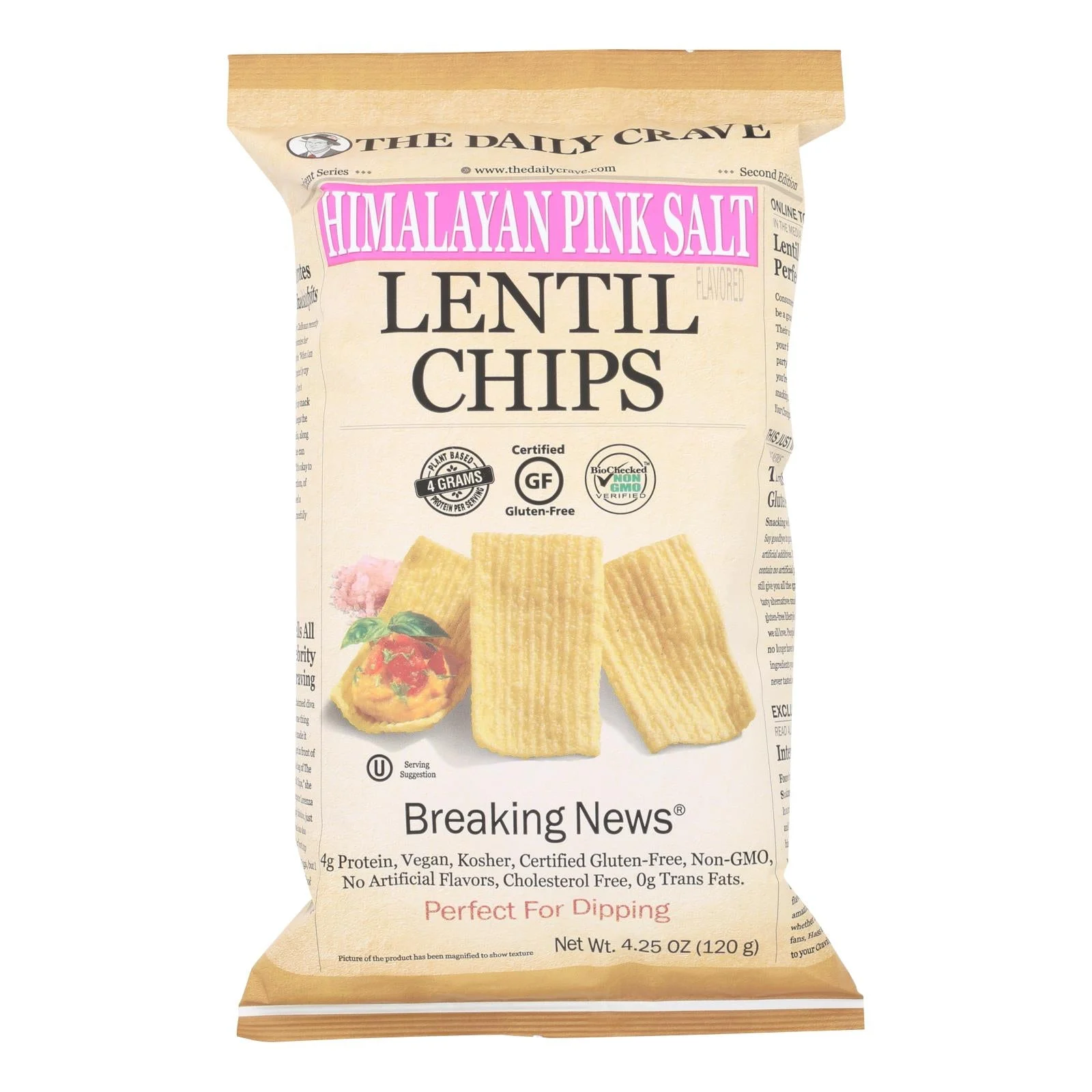 Chips, Lentil, Himalayan Salt,8 - 4.25 OUNCE