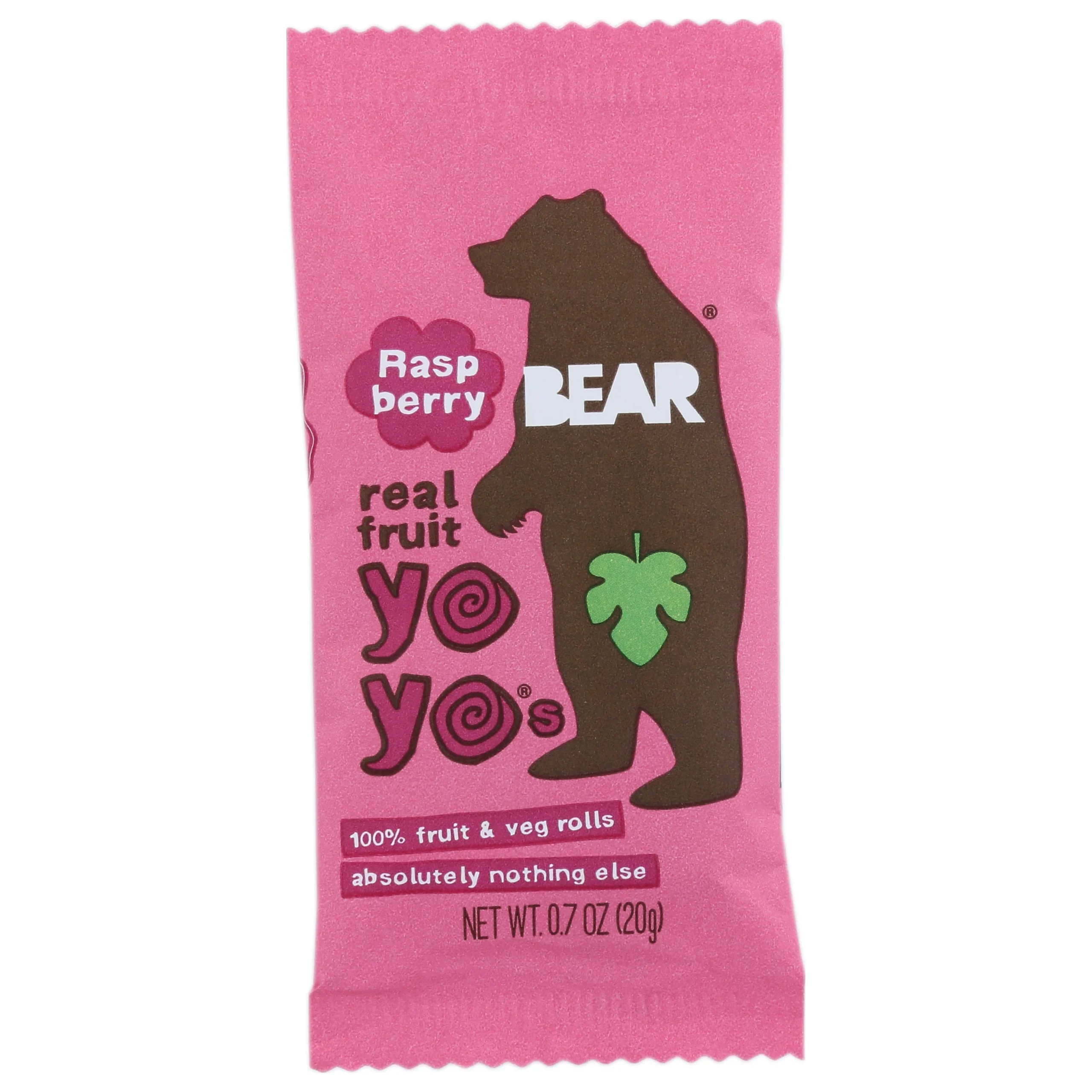 Snack, Fruit Roll, Raspberry Yo Yo, Single-Serve,12 - 0.7 OUNCE