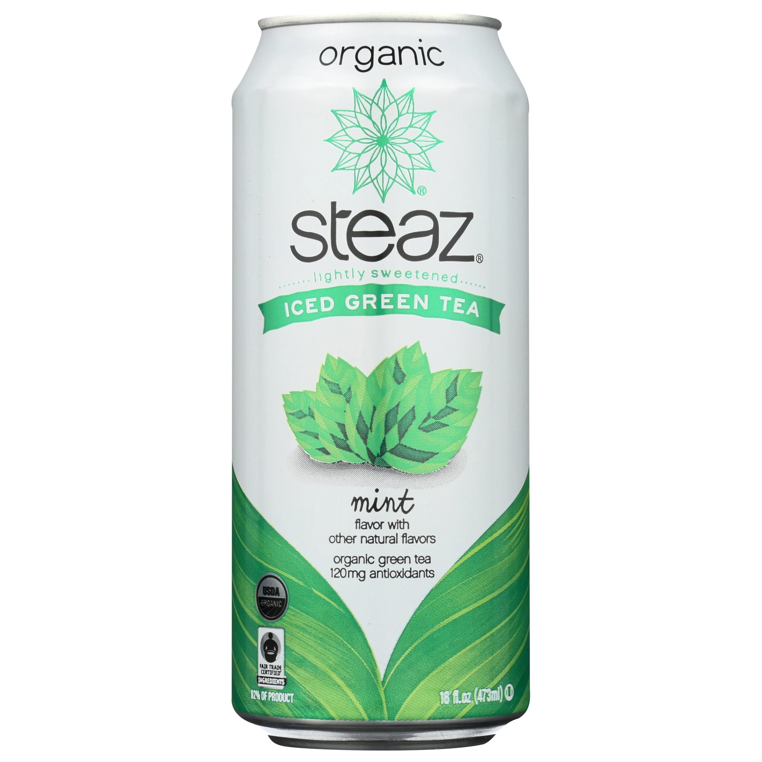 Iced Tea, Green, Mint, Single-Serve,12 - 16 FLUID
