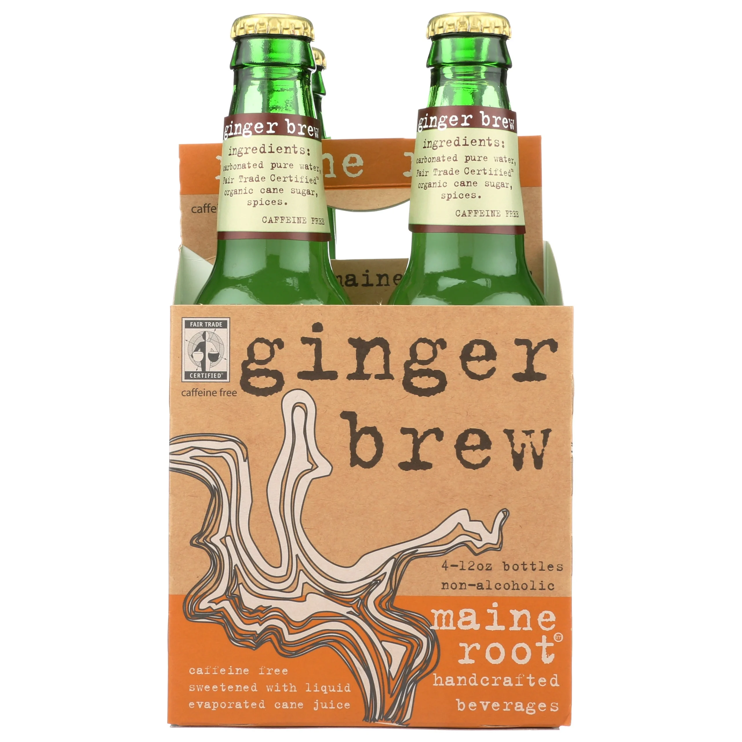 Soft Drink, Ginger Brew, Glass, Single-Serve, Shelf-Stable, 12 Fluid Ounce,6 - 4 COUNT