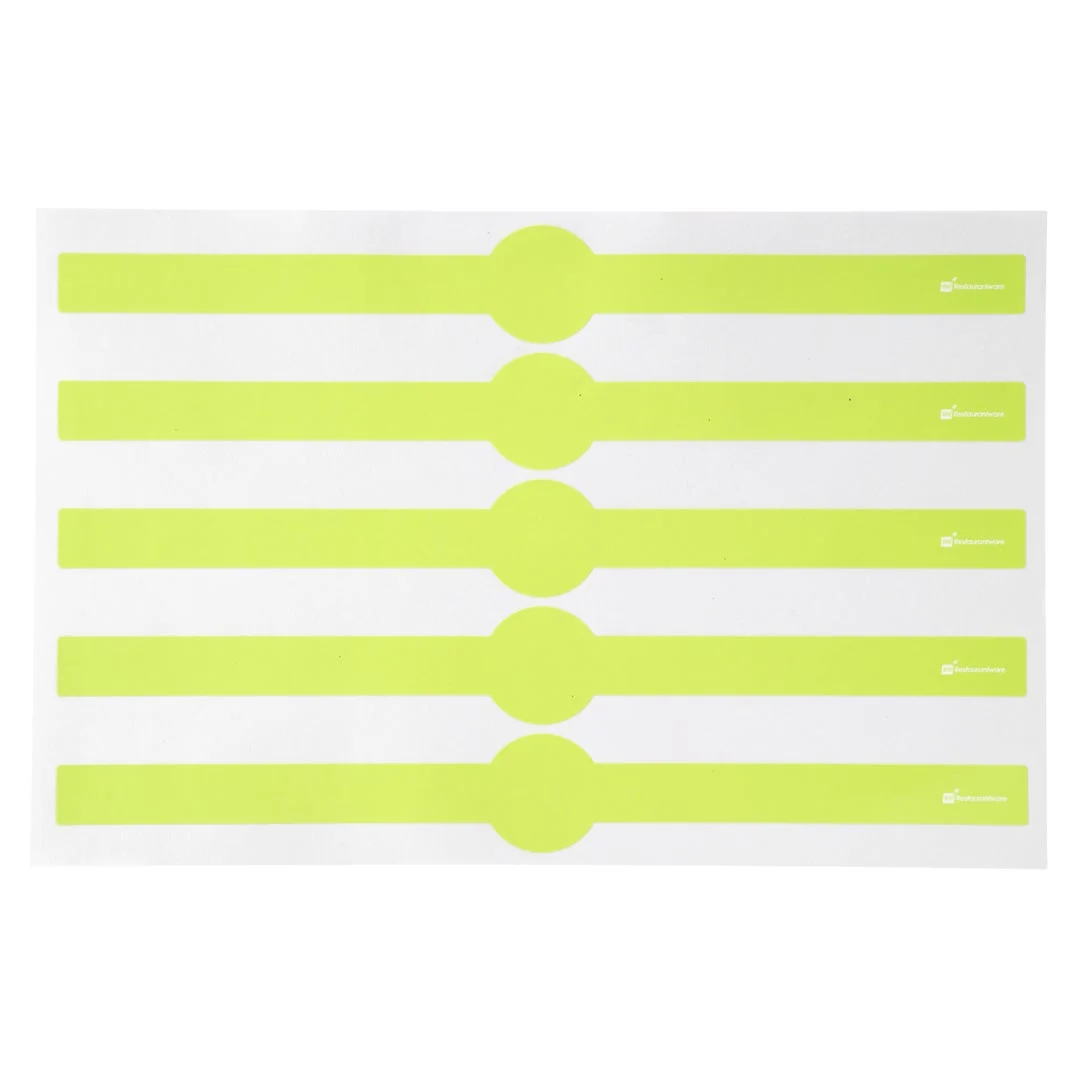Packaging Bands, Take-Out, 12 x 1.5 Inch, Paper, Green, with Self-Adhesive Sticker,1 - 100 COUNT