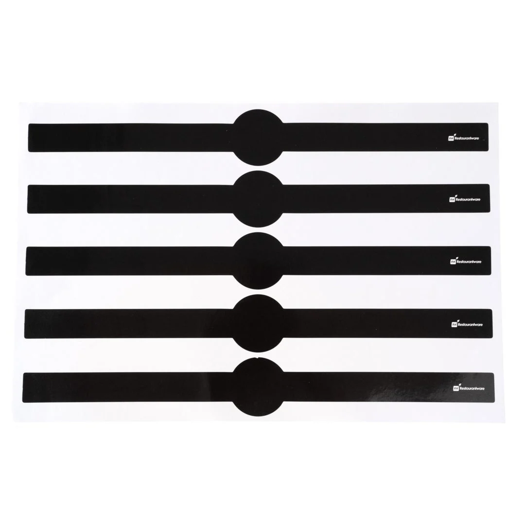 Packaging Bands, Take-Out, 12 x 1.5 Inch, Paper, Black, with Self-Adhesive Sticker,1 - 100 COUNT