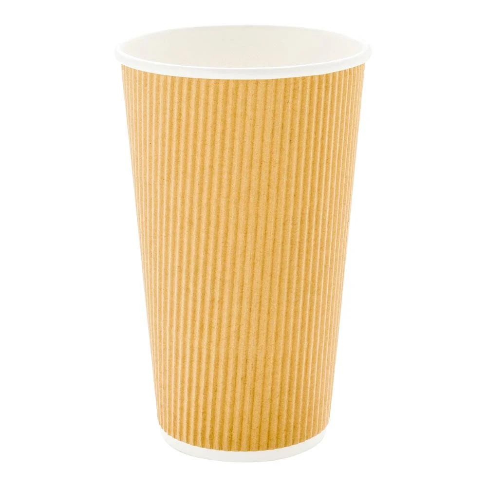 Cups, Hot, 20 Ounce, Paper, Kraft, Ripple Wall,1 - 10 COUNT
