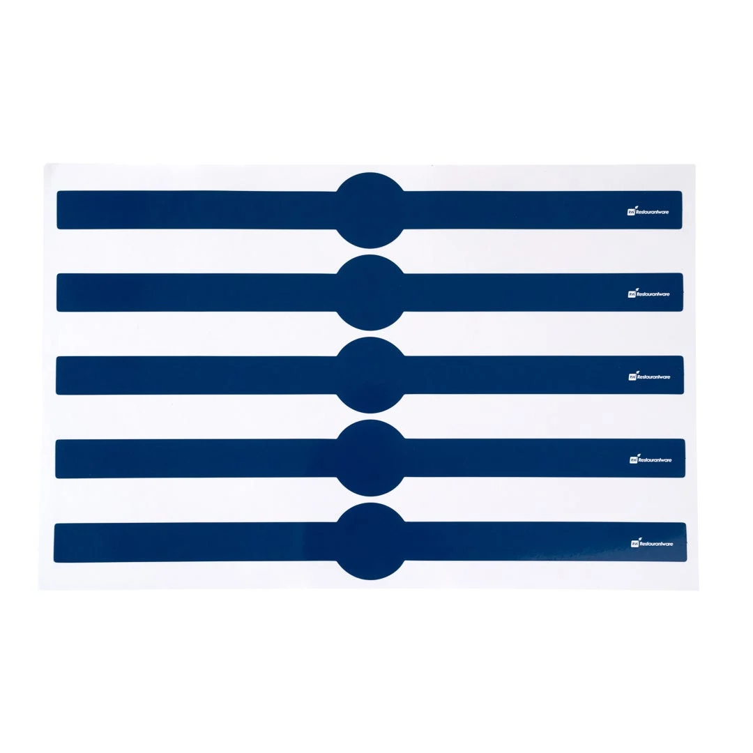 Packaging Bands, Take-Out, 12 x 1.5 Inch, Paper, Midnight Blue, with Self-Adhesive Sticker,1 - 100 COUNT