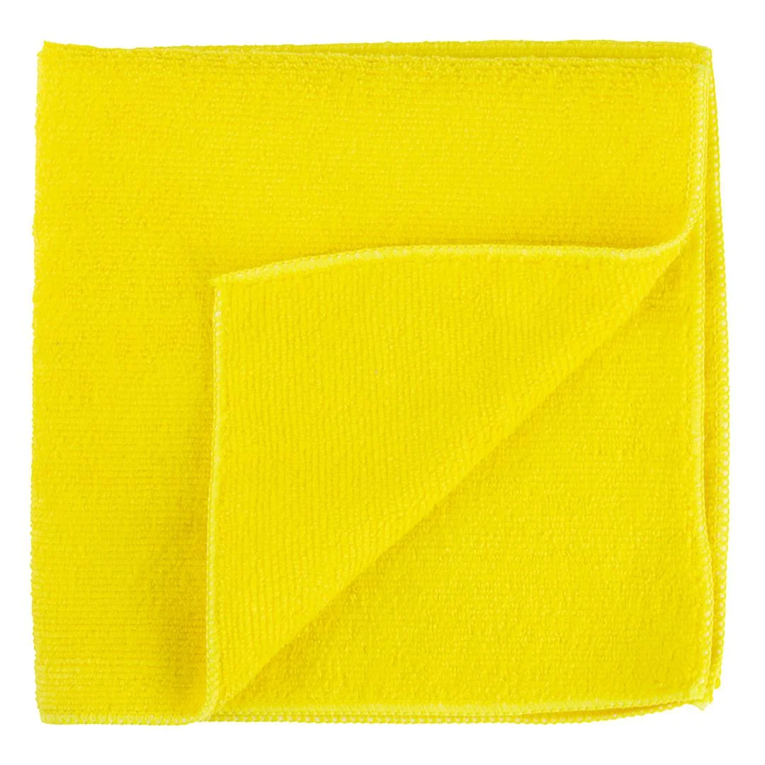 Wipers, Microfiber, Yellow, 16 x 16 Inch,1 - 10 COUNT