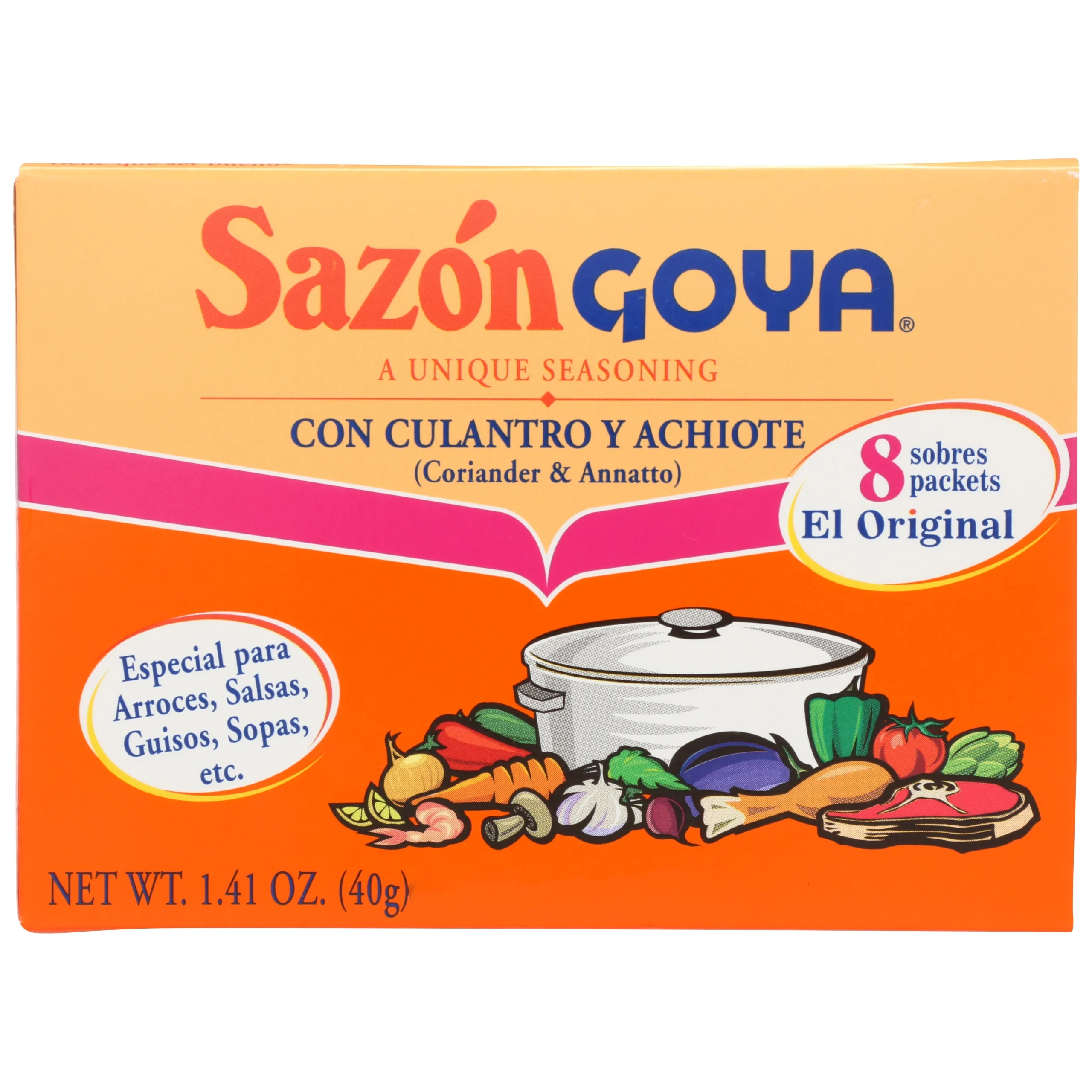 Seasoning Blend, Sazon, with Coriander & Annatto,8 - 1.41 OUNCE