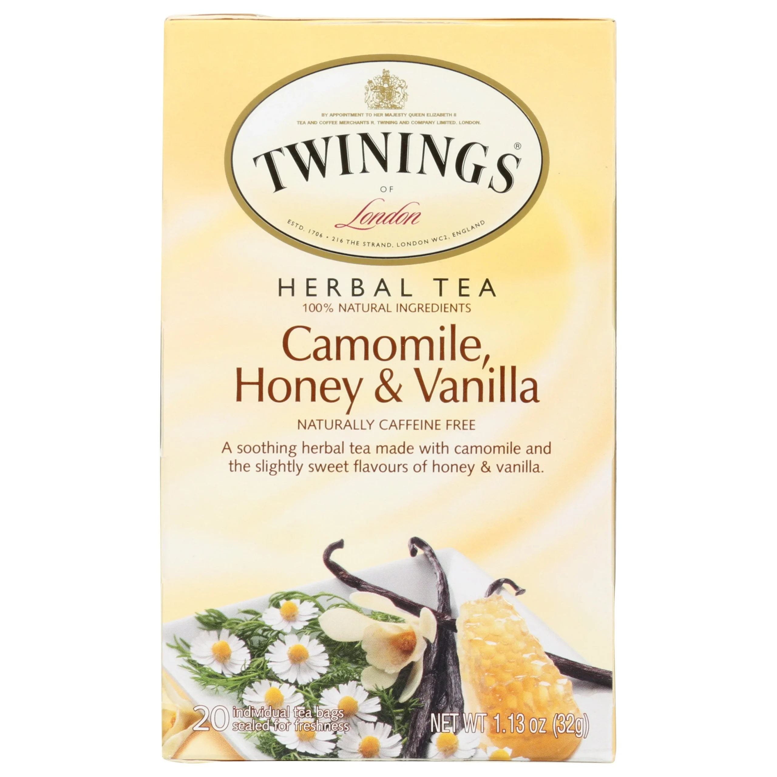 Tea, Herbal, Camomile Honey & Vanilla, Individually Wrapped with String,6 - 20 COUNT