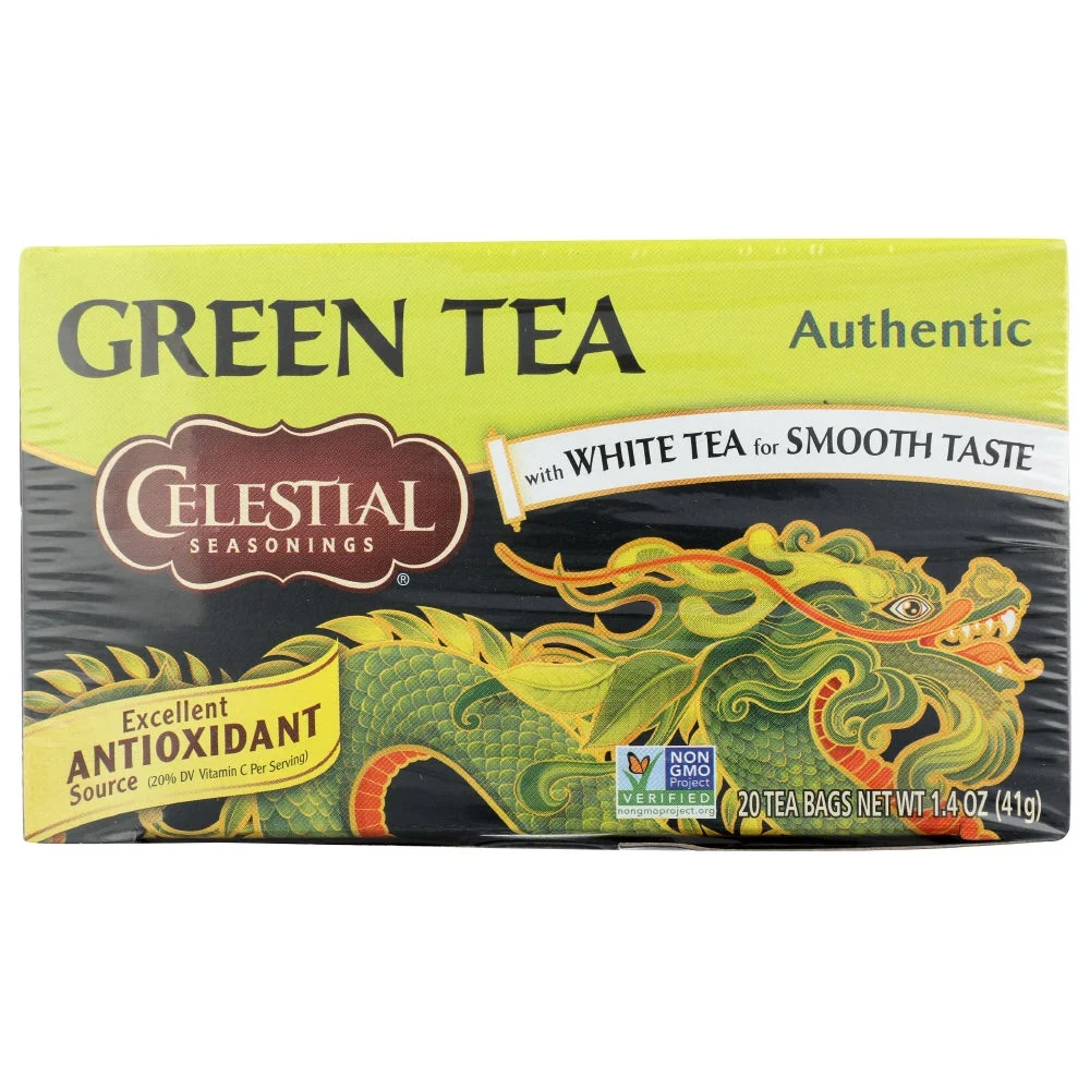 Tea, Green, with White Tea, Individually Wrapped with String,6 - 20 COUNT