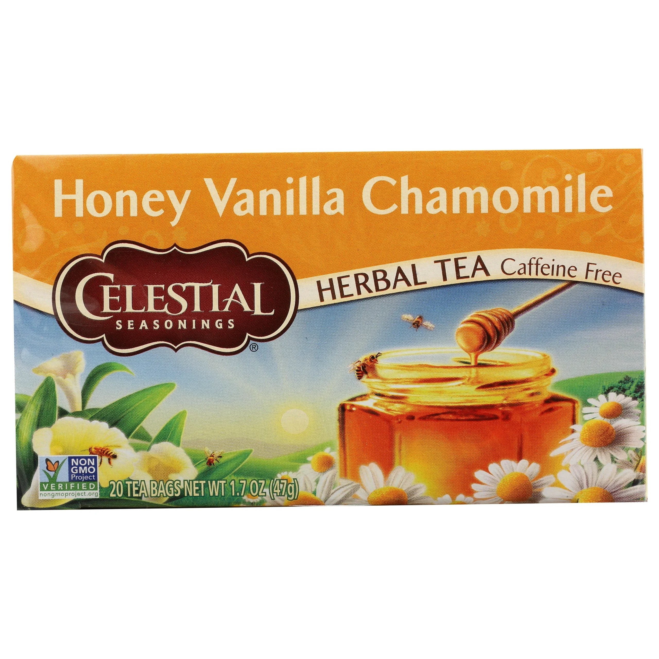 Tea, Herbal, Honey Vanilla Chamomile, Individually Wrapped with String,6 - 20 COUNT