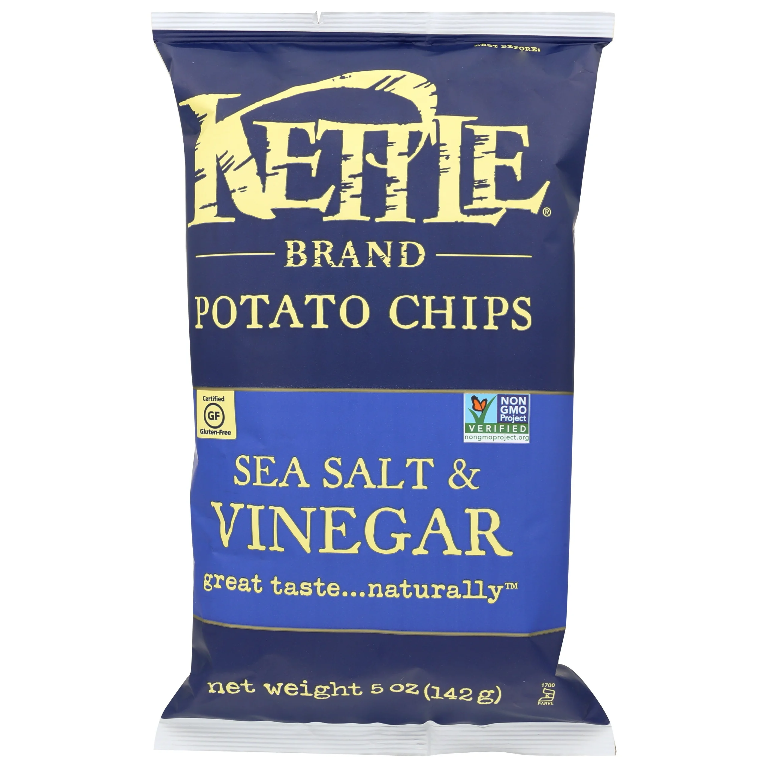 Chips, Potato, Kettle, Sea Salt & Vinegar,15 - 5 OUNCE