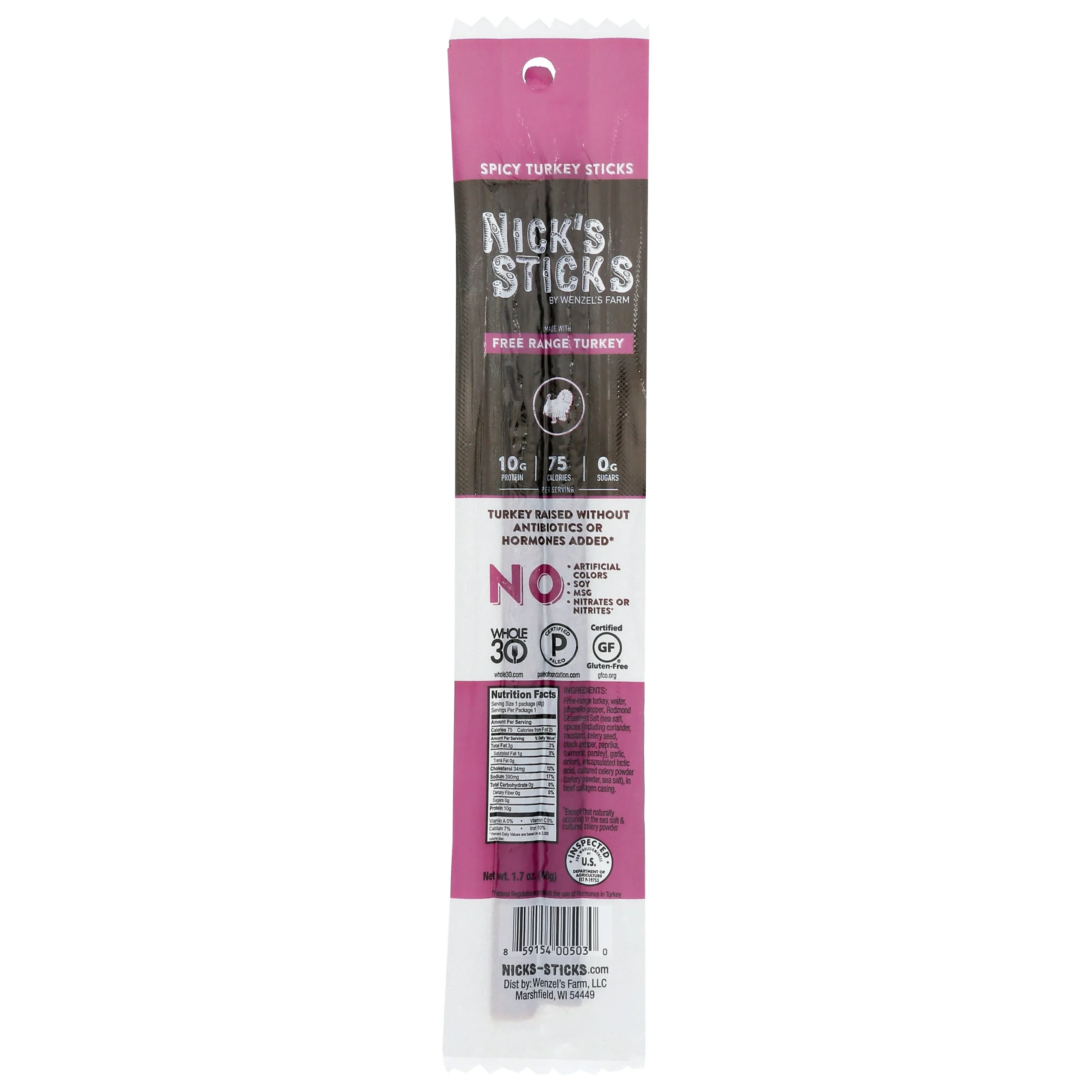 Turkey Sticks, Spicy, Single-Serve, Individually-Wrapped,25 - 1.7 OUNCE