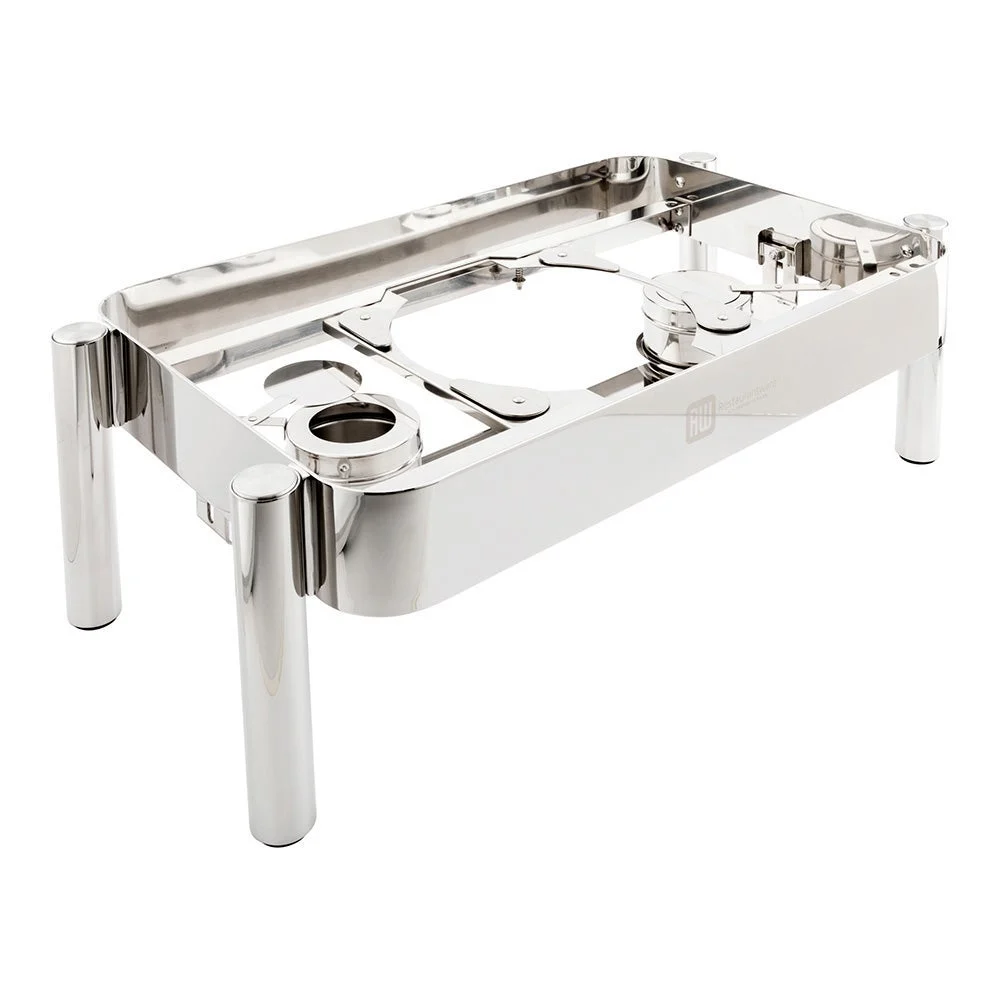 Stand, Chafer, 25.8 x 14.7 x 9 Inch, Straight Leg, Stainless Steel, for Full-Sized Rectangular Induction Ready Chafer,1 - 1 EACH
