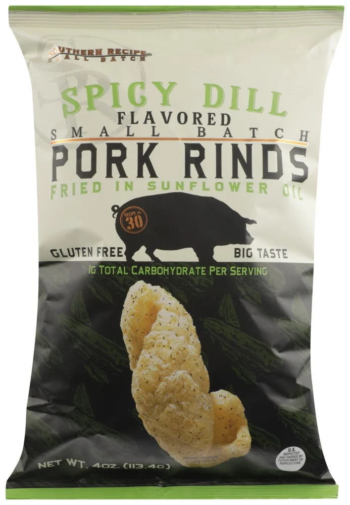 Pork Rinds, Fried, Spicy Dill,6 - 4 OUNCE