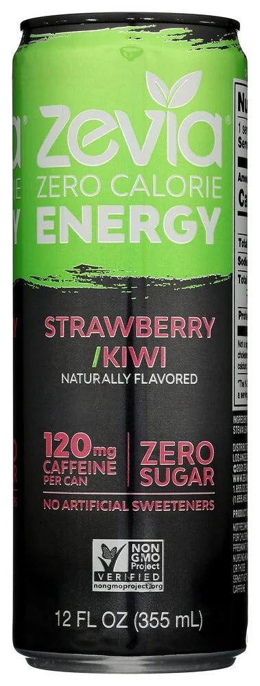Energy Drinks, Strawberry Kiwi, Sugar-Free, Single-Serve,12 - 12 FLUID