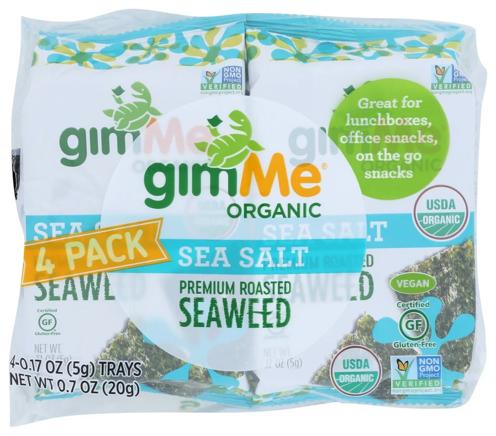 Snacks, Roasted Seaweed, Sea Salt, 3.17 Fluid Ounce,6 - 4 COUNT