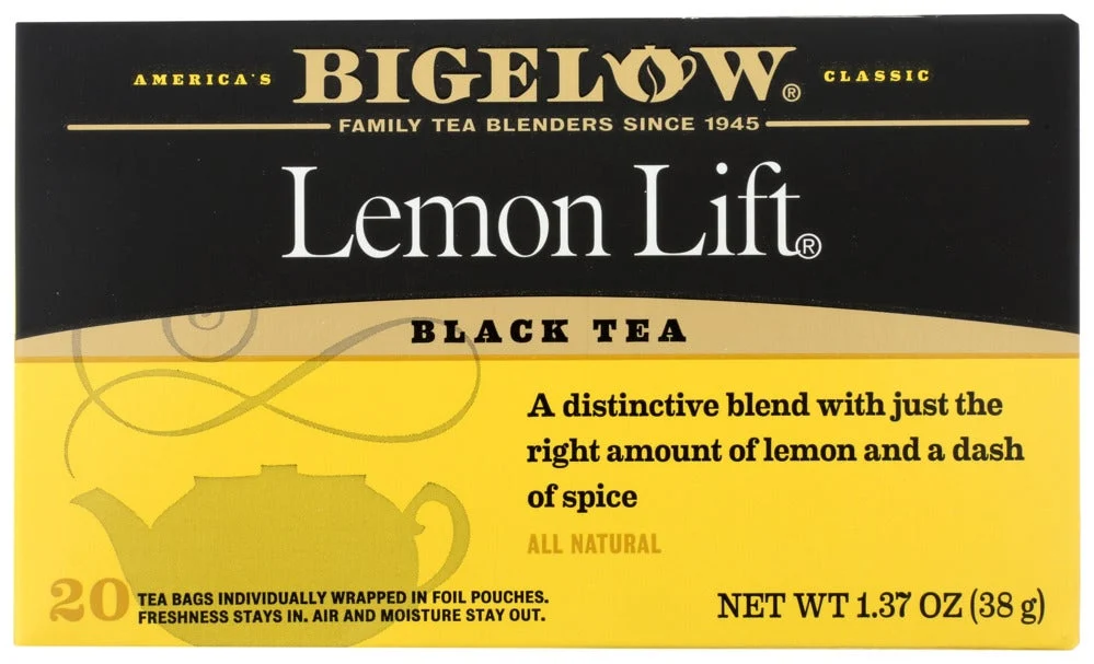 Tea, Black, Lemon, Individually Wrapped with String,6 - 20 COUNT