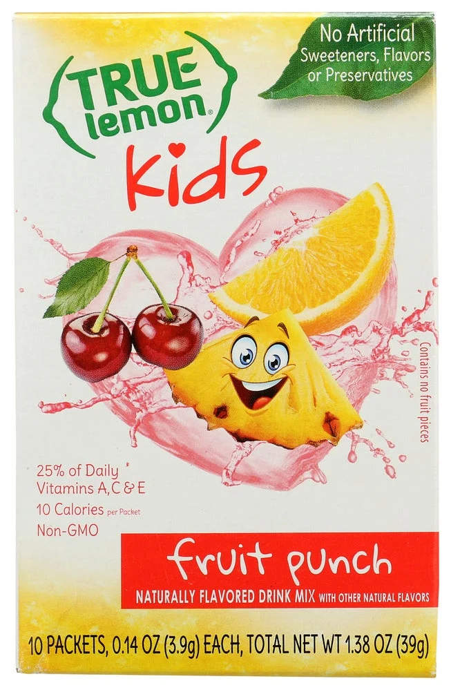 Drink Mix, Fruit Punch, Powdered, Single-Serve, Shelf-Stable, 0.14 Ounce,12 - 10 COUNT