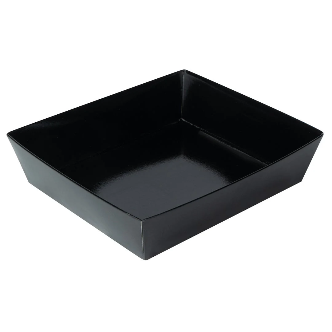 Containers, Tetra Sushi, 5 x 4.5 x 1.5 Inch, Paper, Black, Rectangular,1 - 100 COUNT