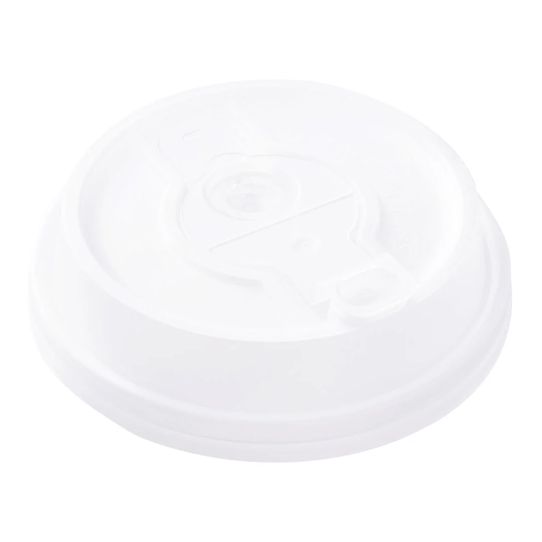 Lids, Straw Hole & Sip-Thru, Plastic, Clear, with Detachable Double Plug, for 8/12/16/20 Ounce Hot Cups,1 - 25 COUNT
