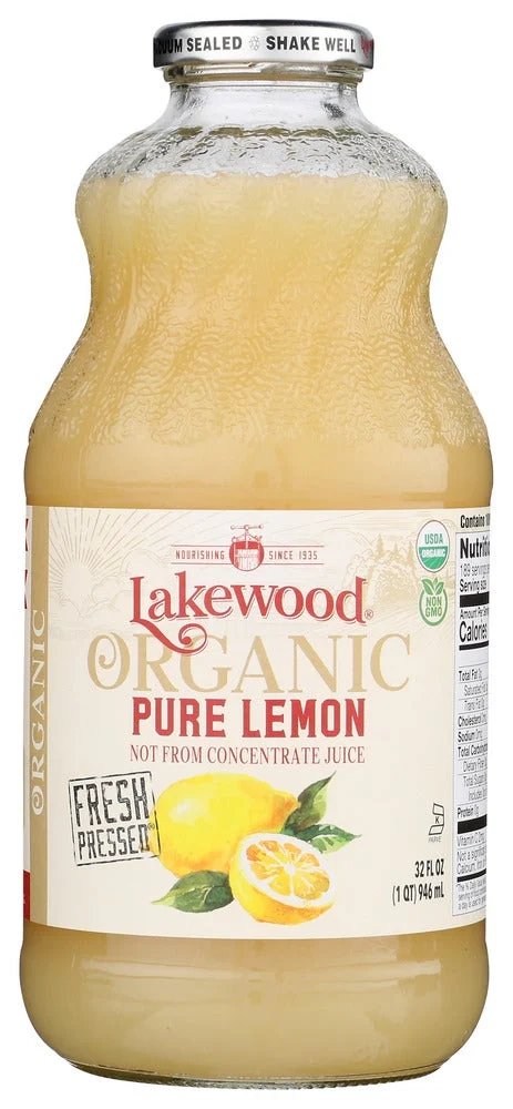 Juice, Lemon, Not From Concentrate, Shelf-Stable, Glass,6 - 32 FLUID
