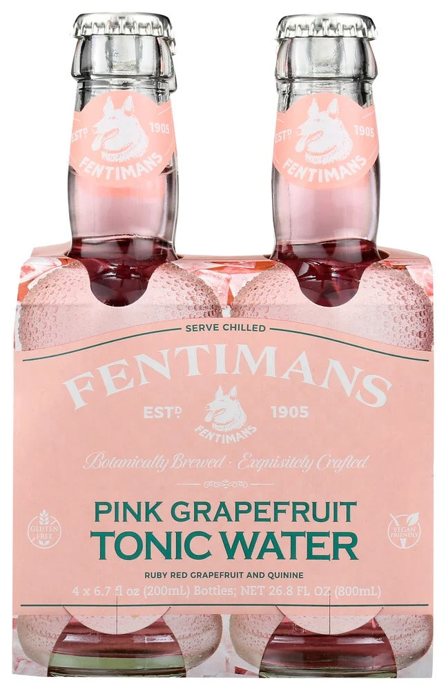 Soft Drink, Tonic Water, Pink Grapefruit, Single-Serve, Glass, 6.7 Fluid Ounce,6 - 4 COUNT