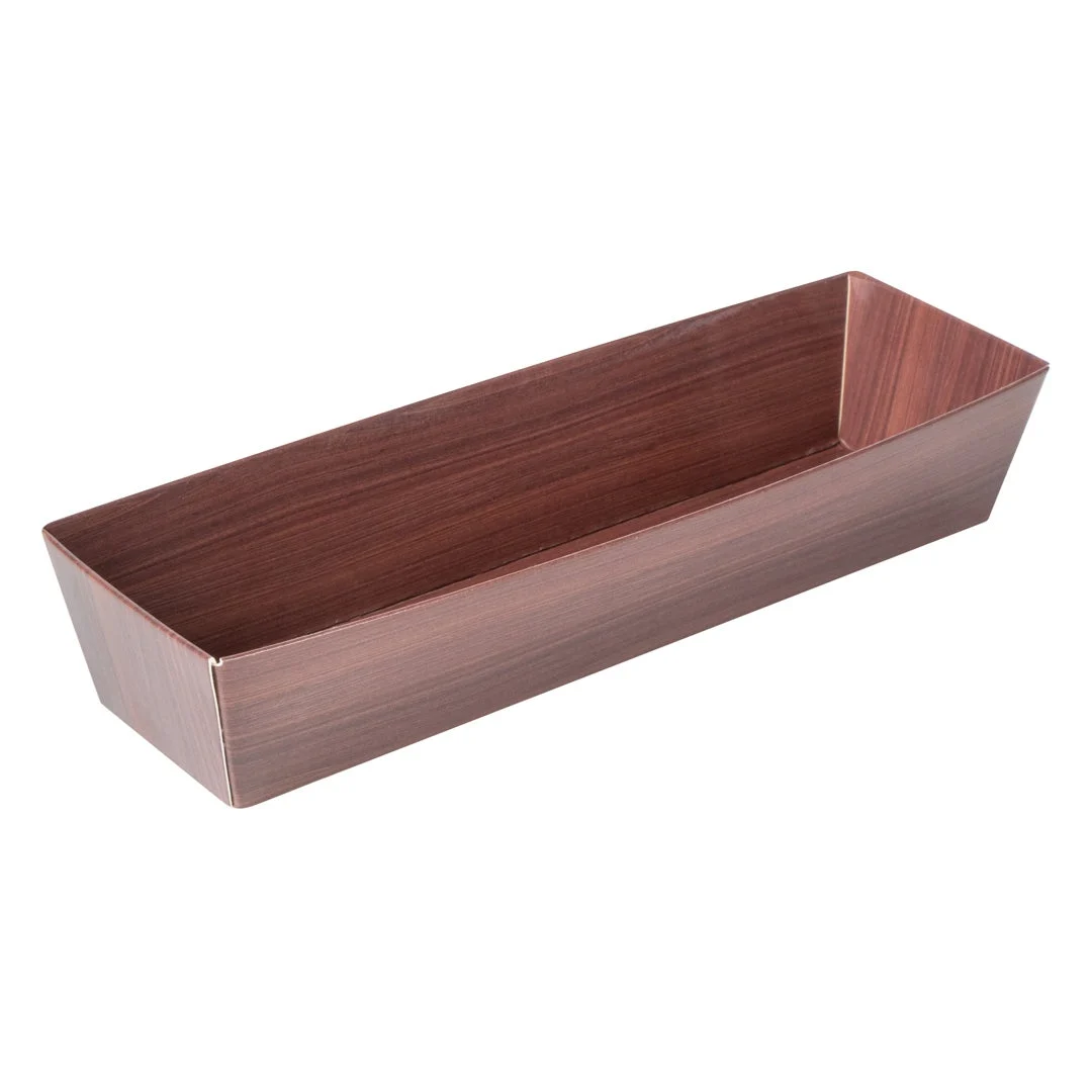 Containers, Maki Sushi, 6.5 x 1.75 x 1.5 Inch, Paper, Wood Grain, Rectangular,1 - 100 COUNT