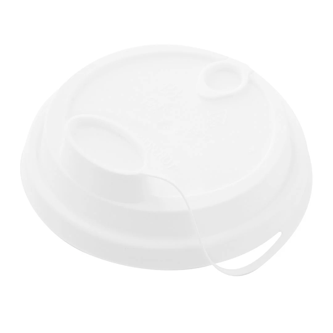 Lids, Straw Hole & Sip-Thru, Plastic, White, with 2 Plugs, for 12/16/24 Ounce Cups,1 - 25 COUNT