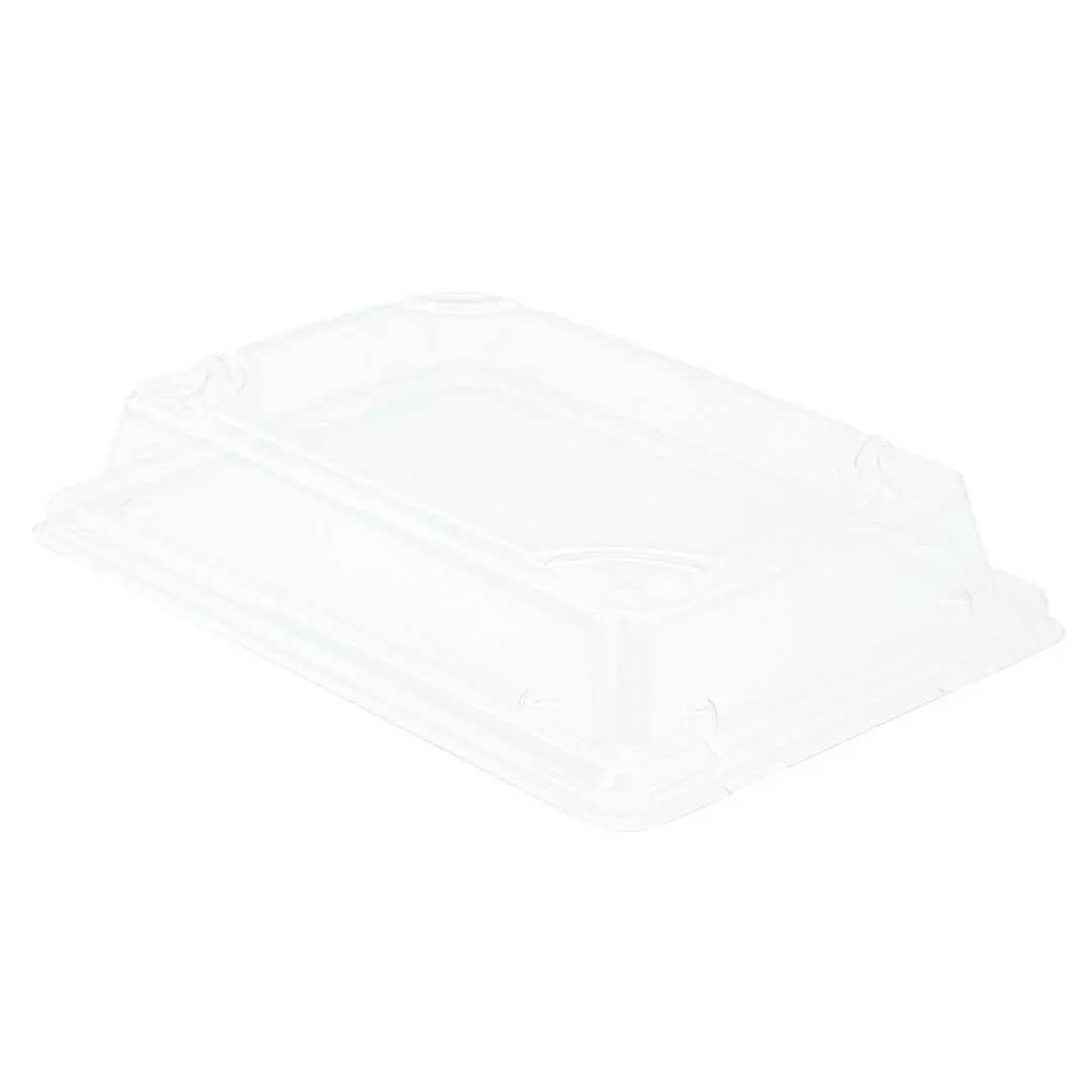 Lids, 6.5 x 4.5 x 1.25 Inch, Plastic, Clear, Rectangular, for Small Sushi Trays,1 - 100 COUNT
